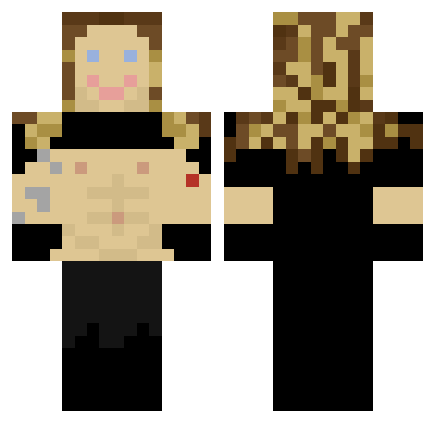 RainbowDog87 Minecraft skin, front and back view