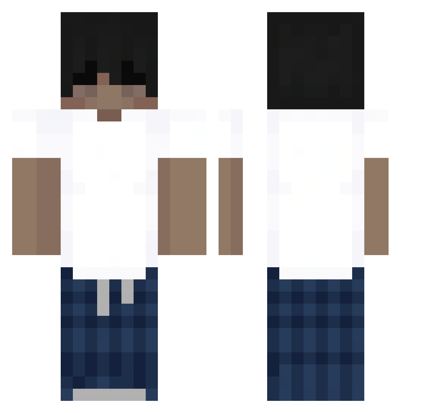 wtfmichal Minecraft skin, front and back view