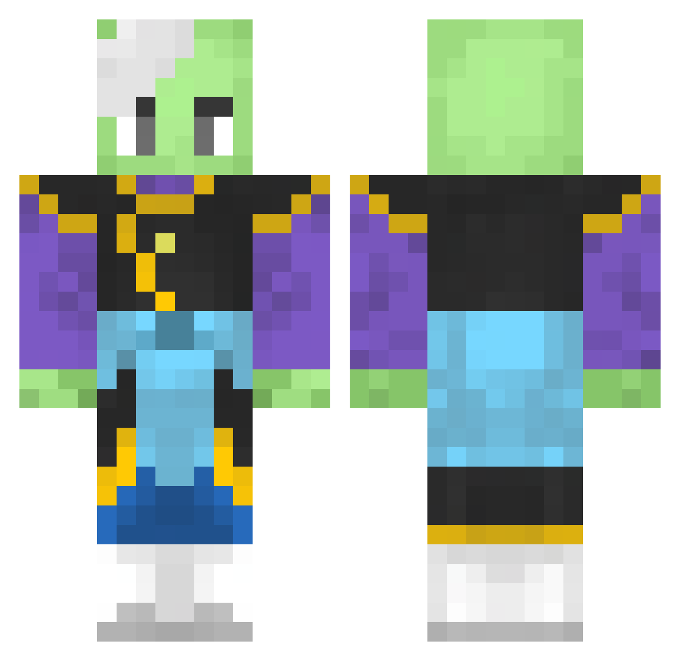 Erenna69 Minecraft skin, front and back view
