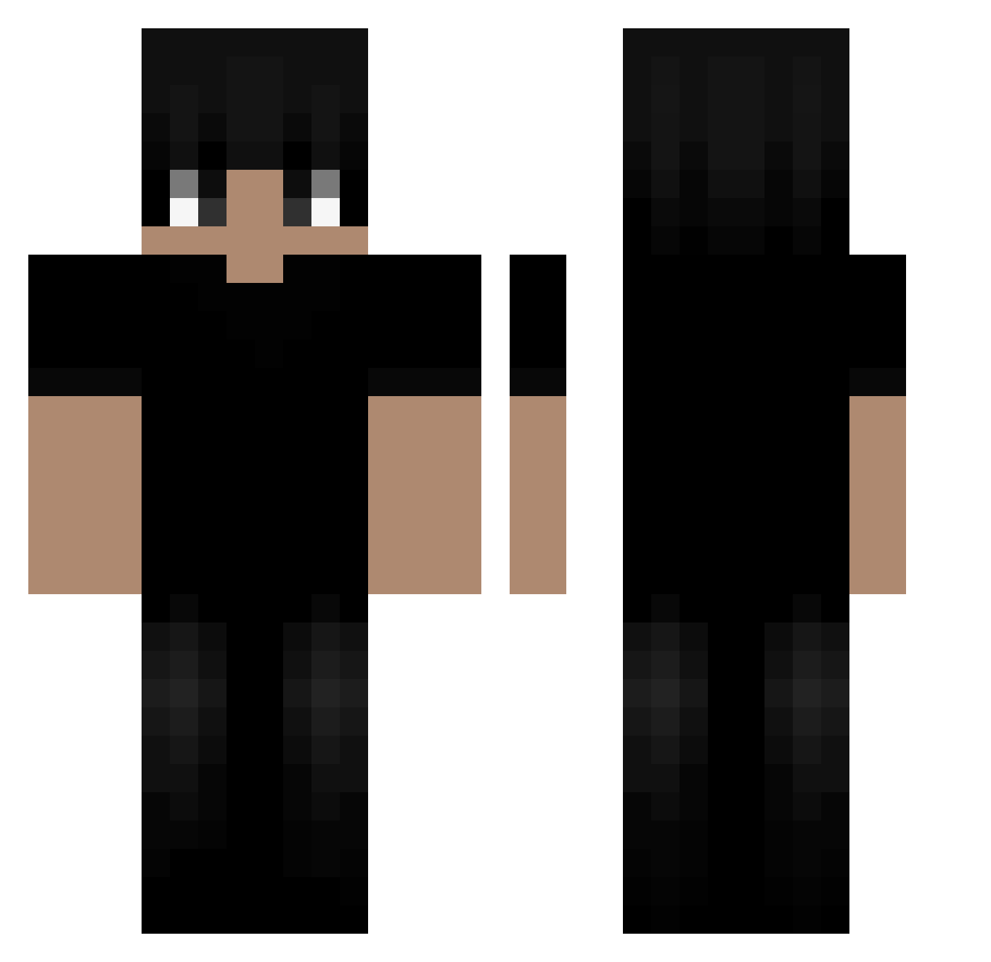 vapenn Minecraft skin, front and back view