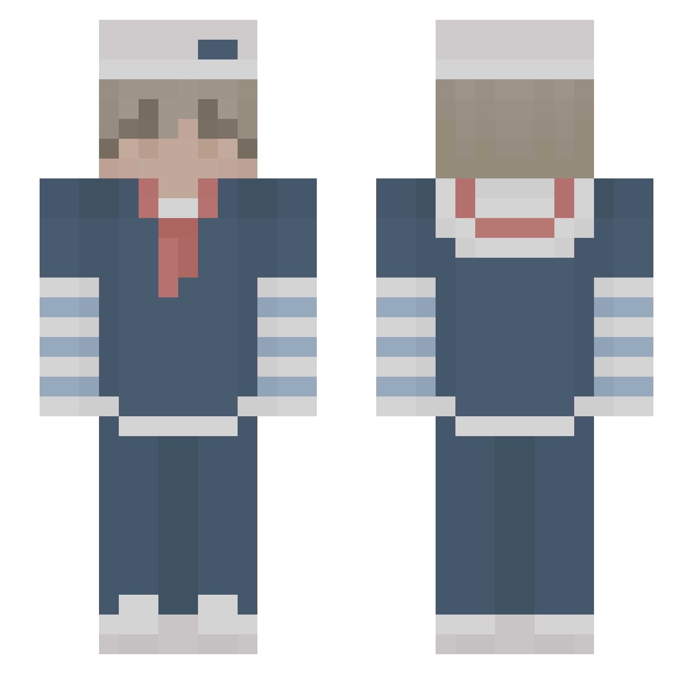 ilouuk Minecraft skin, front and back view