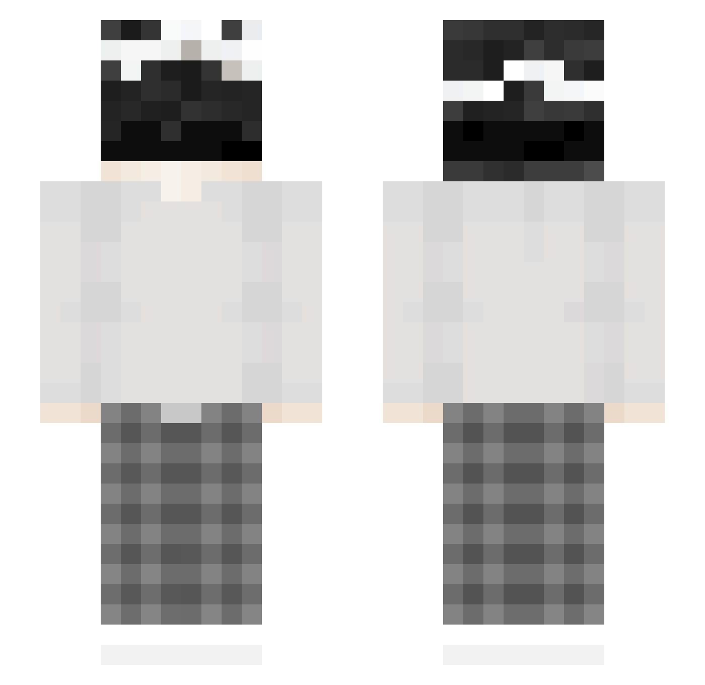 Yurei_vg Minecraft skin, front and back view