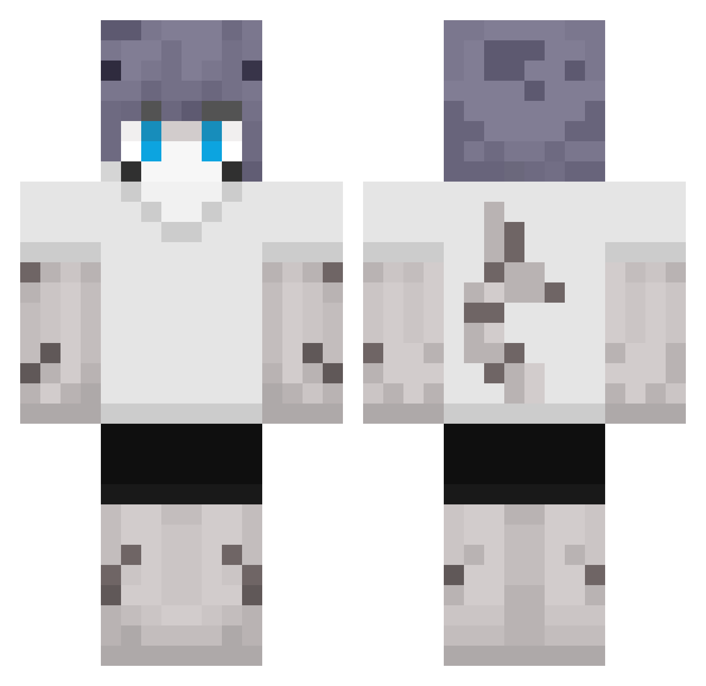 zeloscar Minecraft skin, front and back view