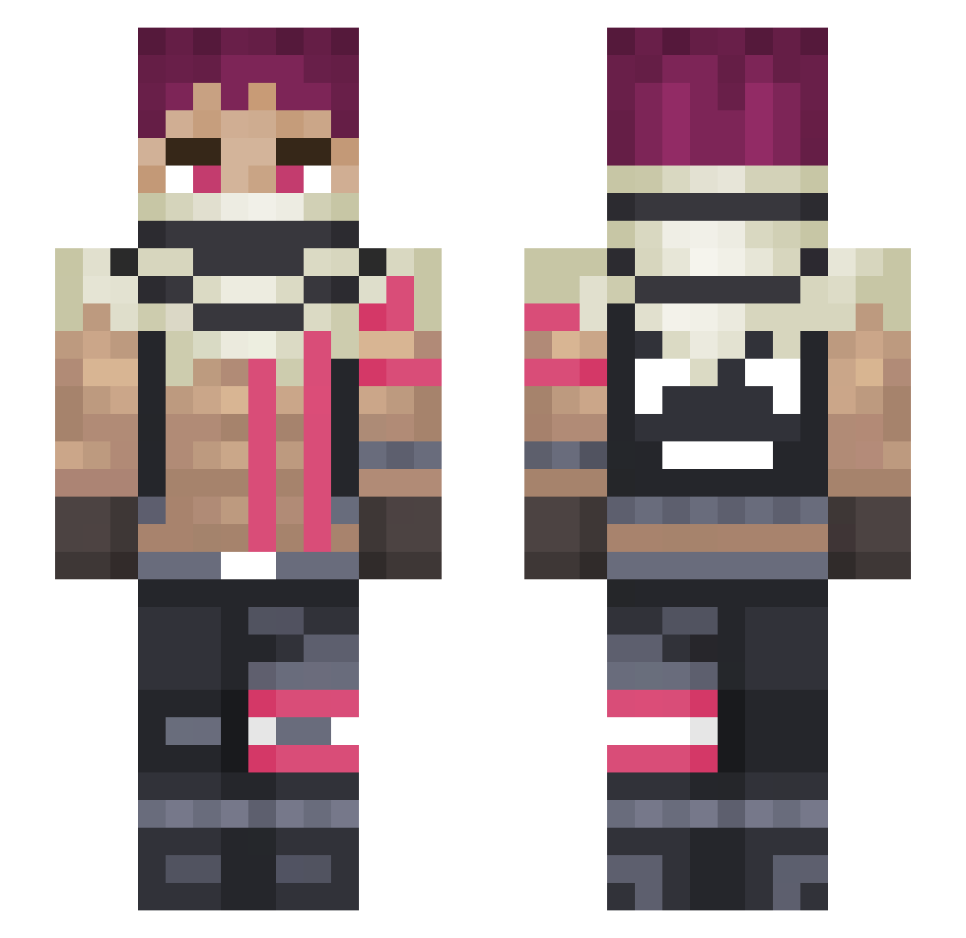 rsaezzg Minecraft skin, front and back view