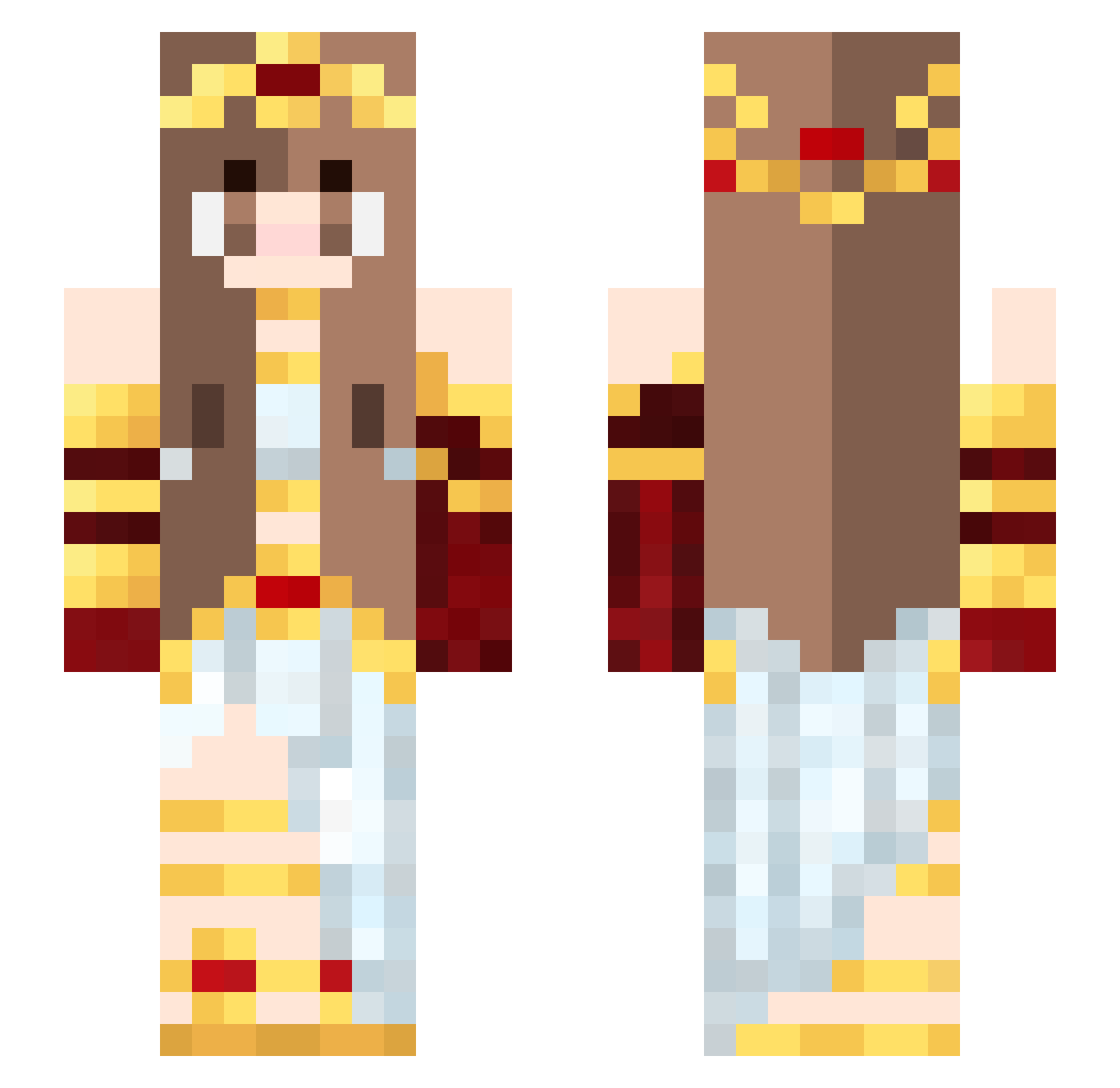 rune154 Minecraft skin, front and back view