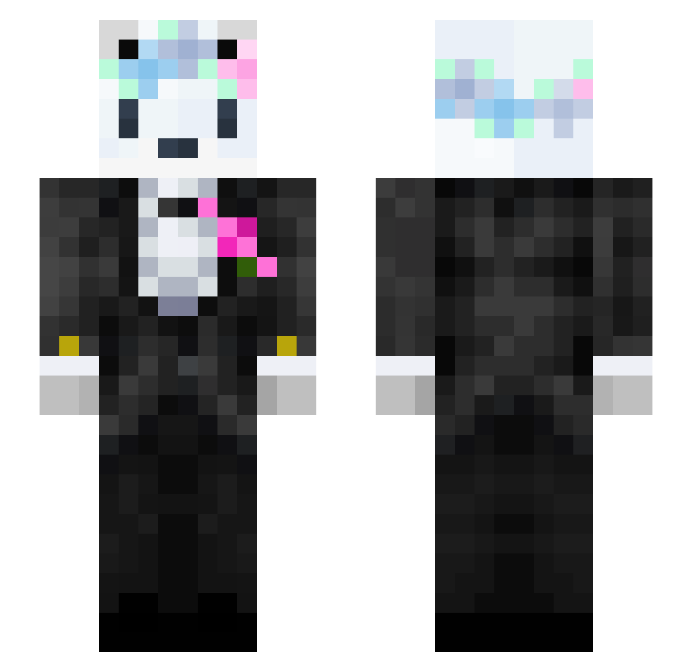 Tundryc Minecraft skin, front and back view