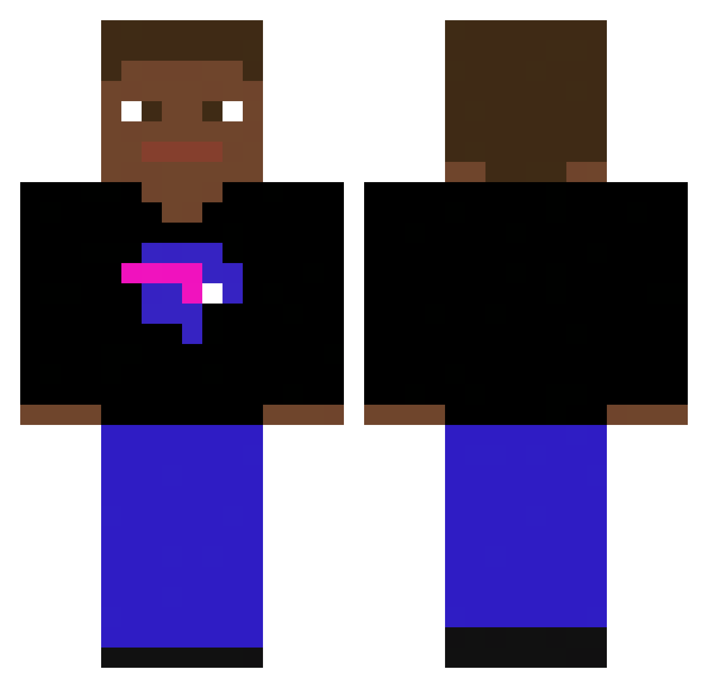 LiamMiller93 Minecraft skin, front and back view