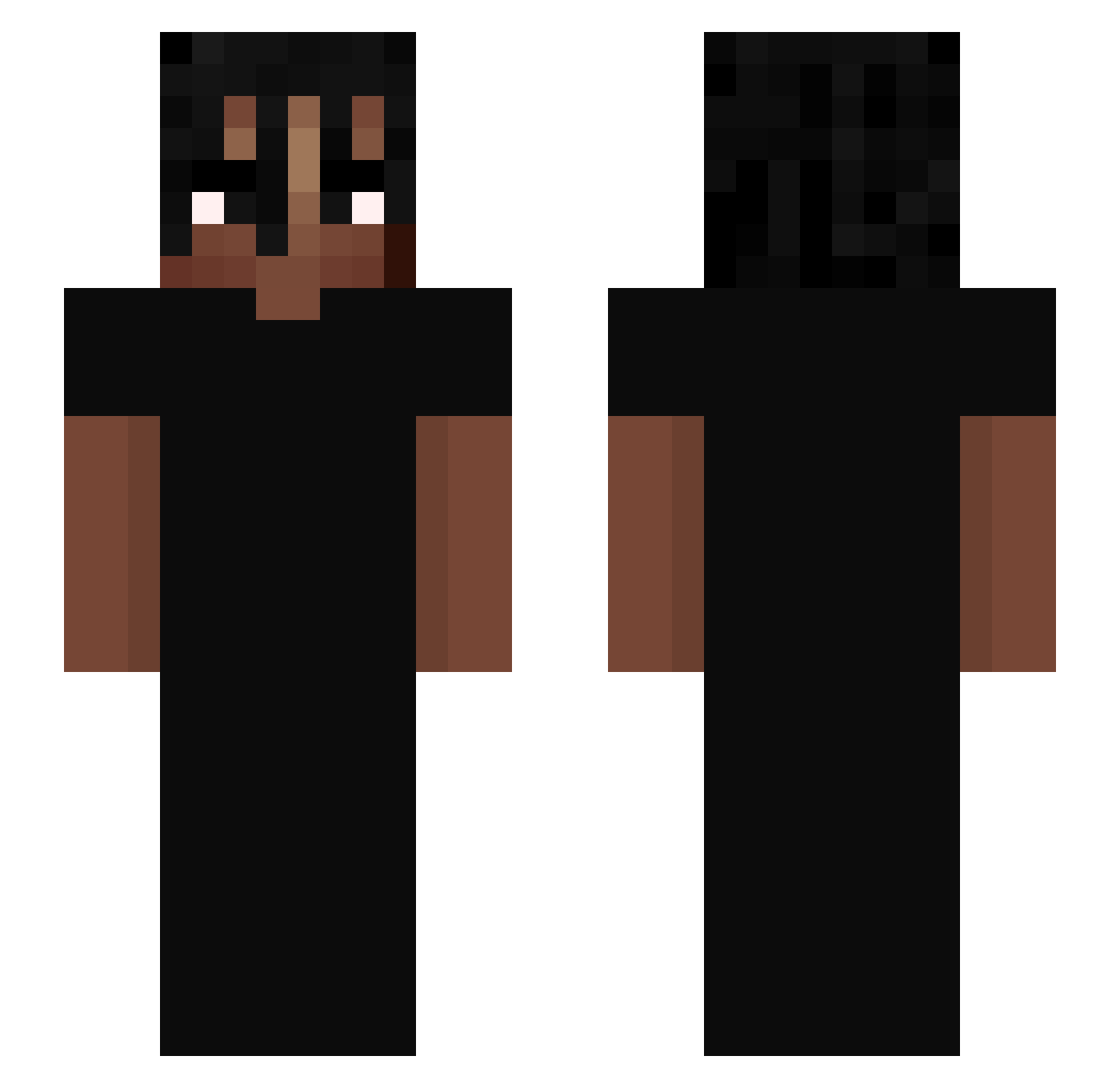 375e Minecraft skin, front and back view