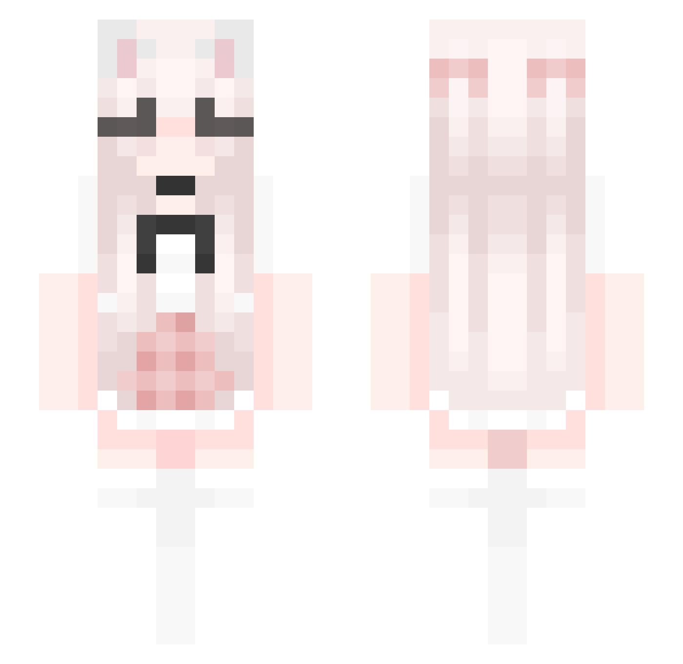 SadAiri Minecraft skin, front and back view