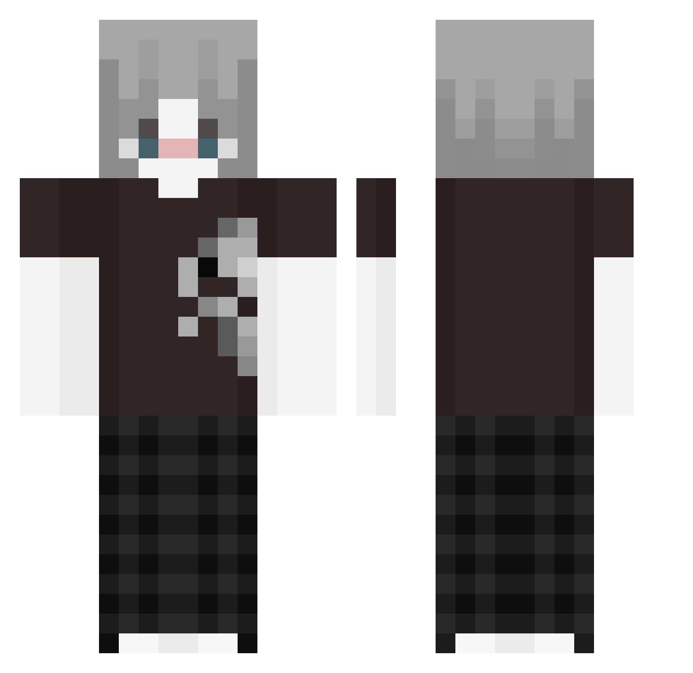 Oxedon Minecraft skin, front and back view