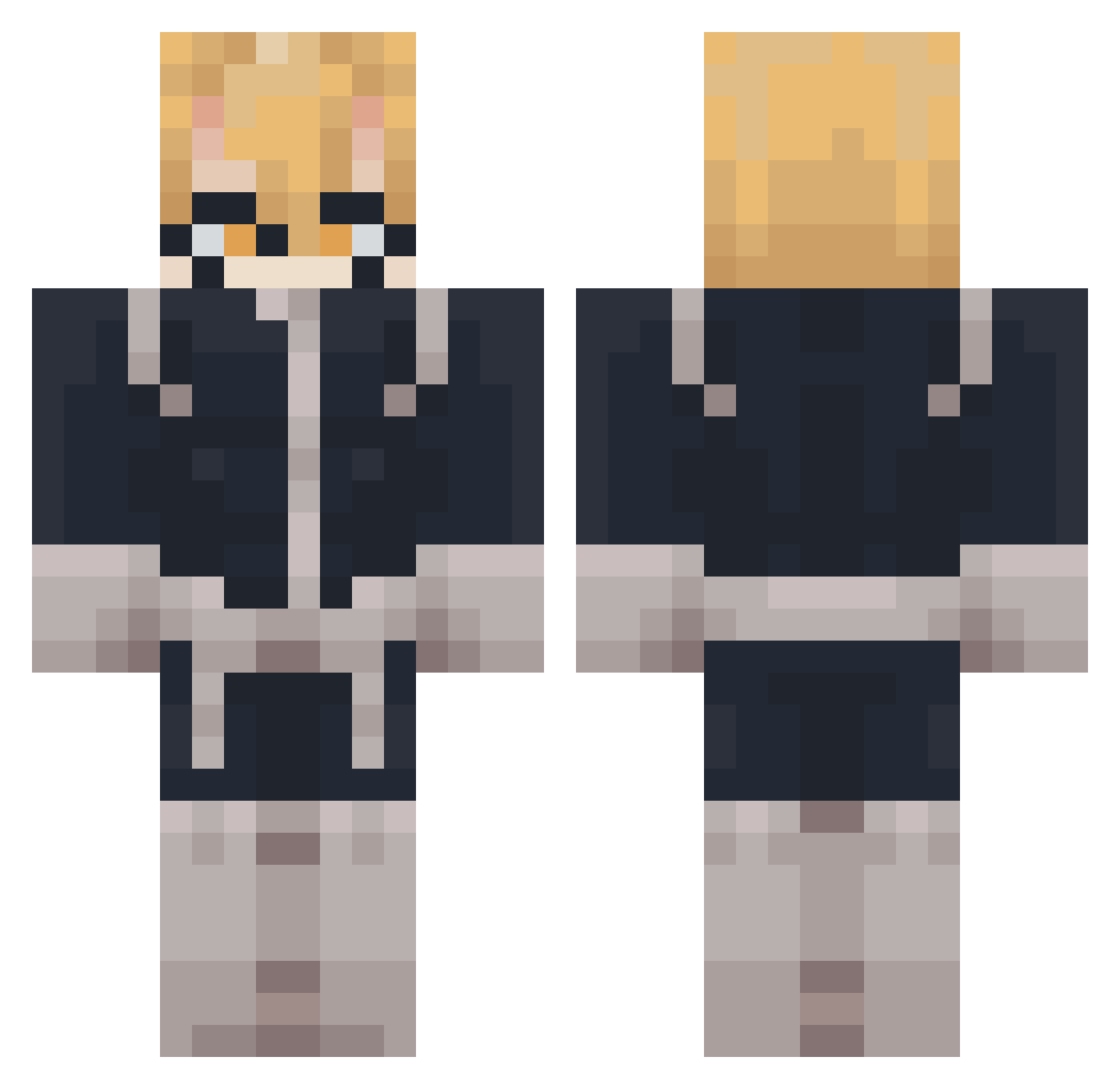 DeMuffin_9 Minecraft skin, front and back view