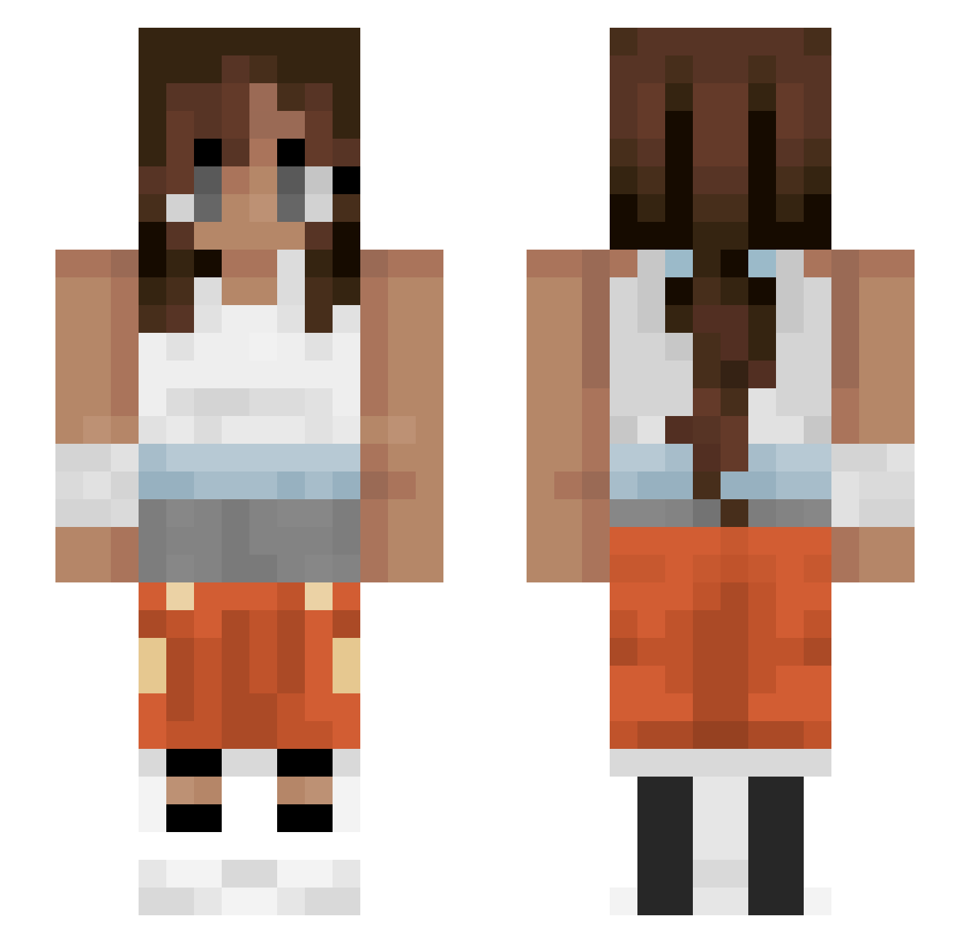 Toll344 Minecraft skin, front and back view