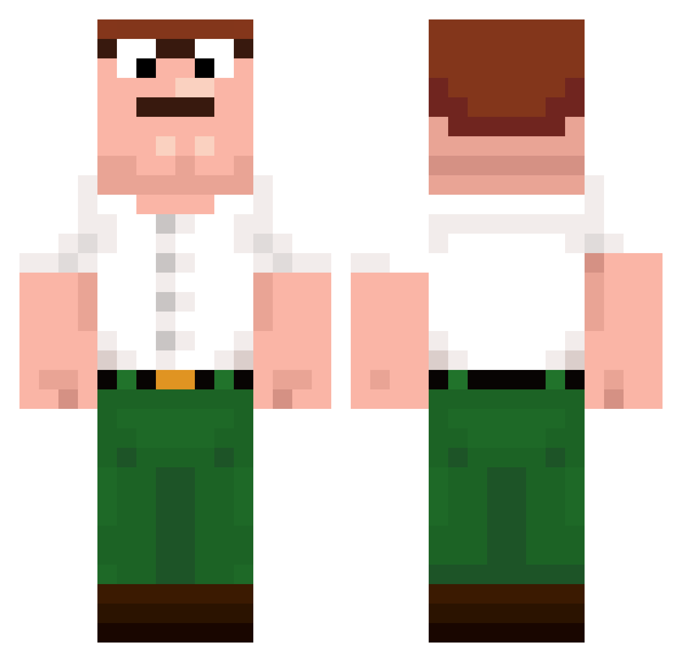 chrstian_ Minecraft skin, front and back view