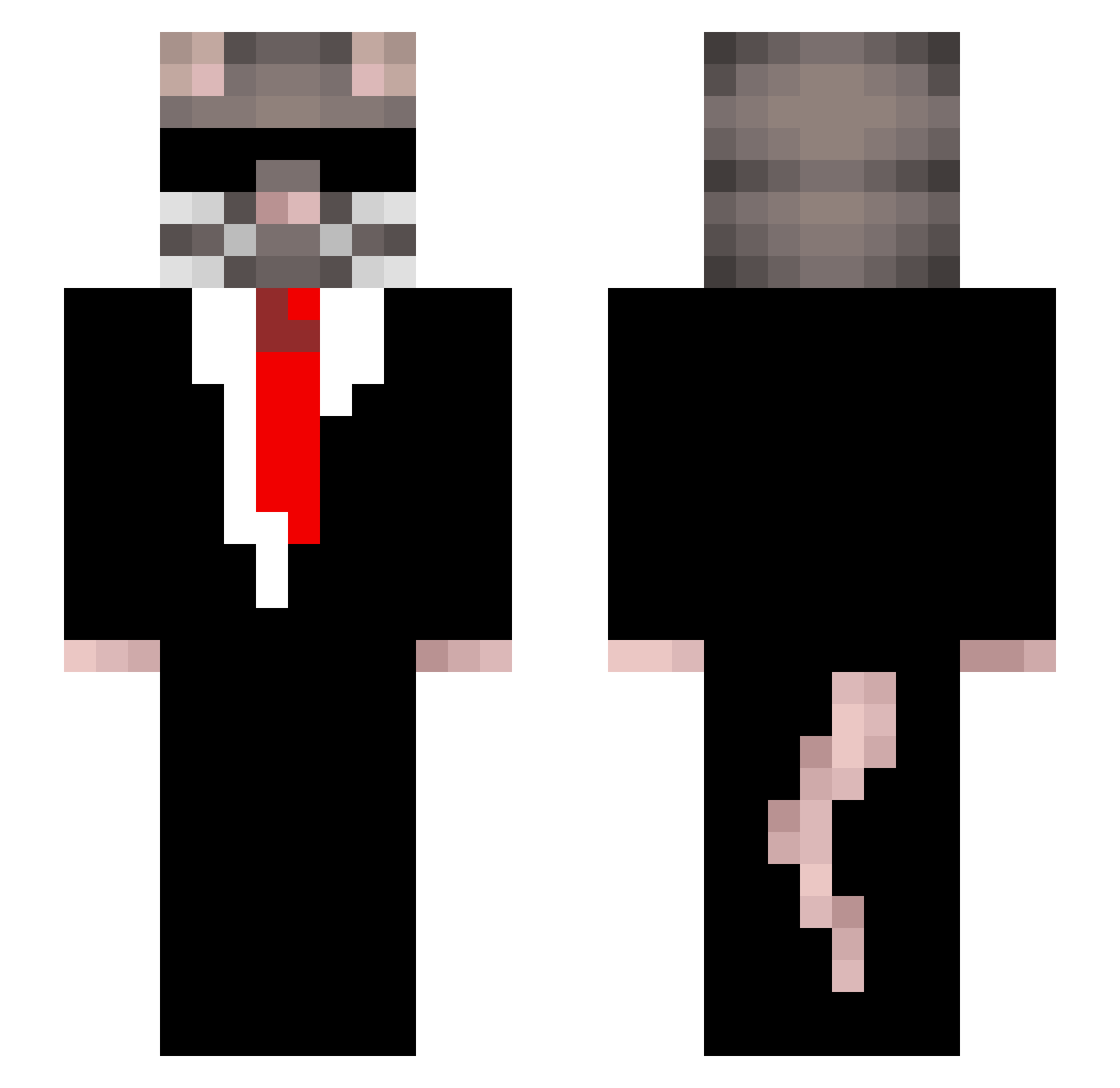 AridGrunt937783 Minecraft skin, front and back view