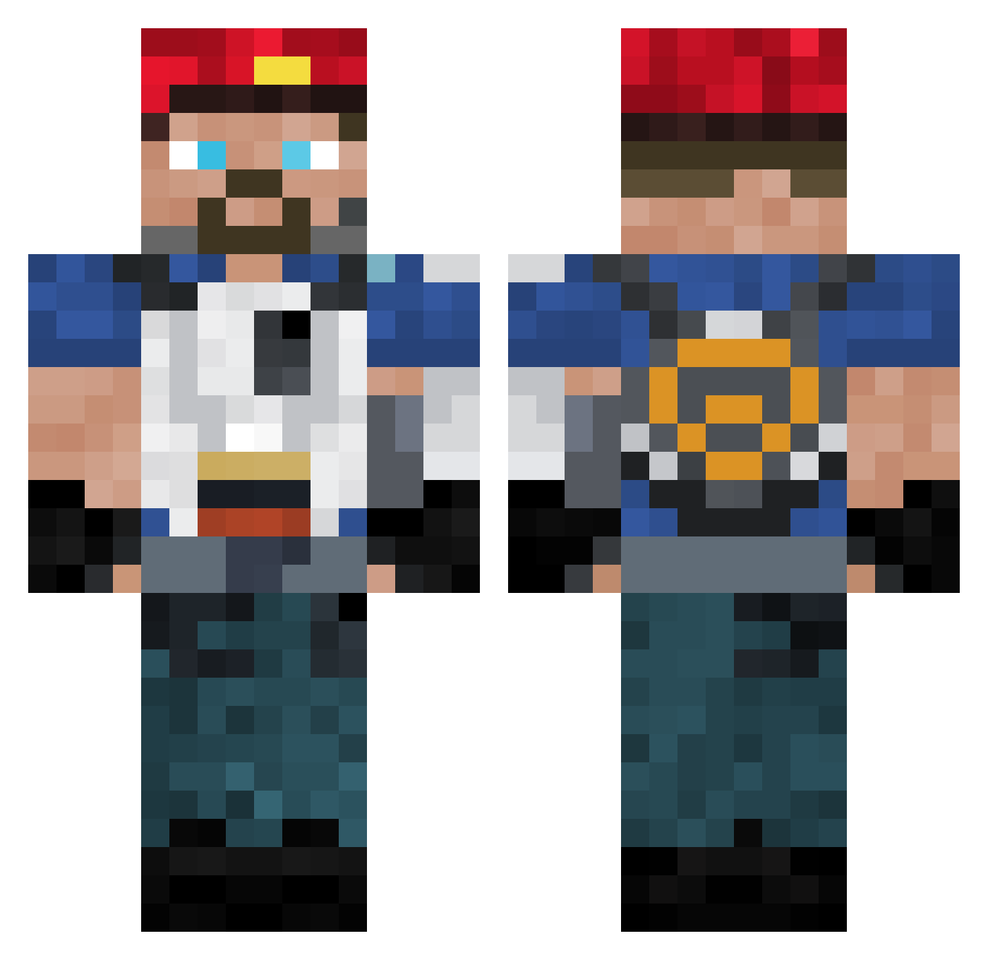 b9yfriend Minecraft skin, front and back view