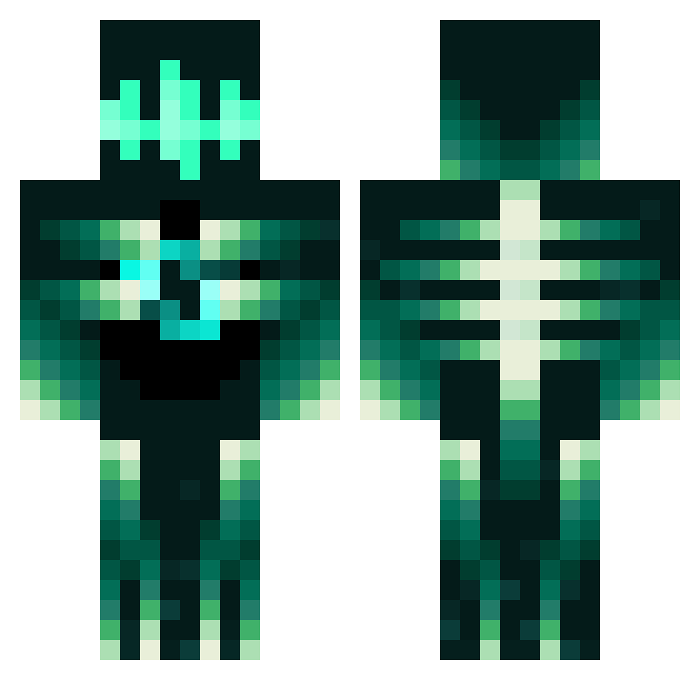 LazyLawnmower Minecraft skin, front and back view