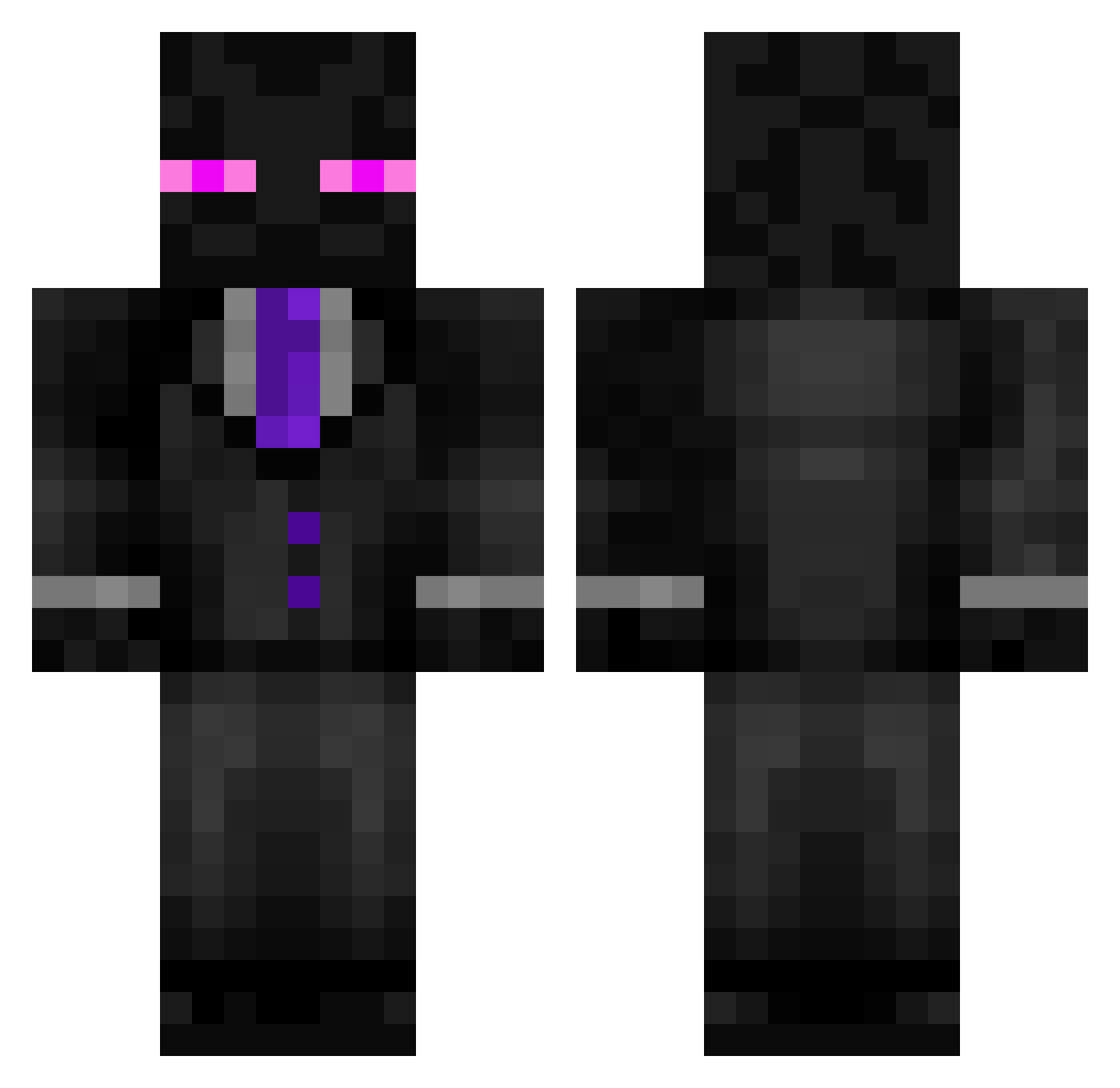 TiagBL Minecraft skin, front and back view