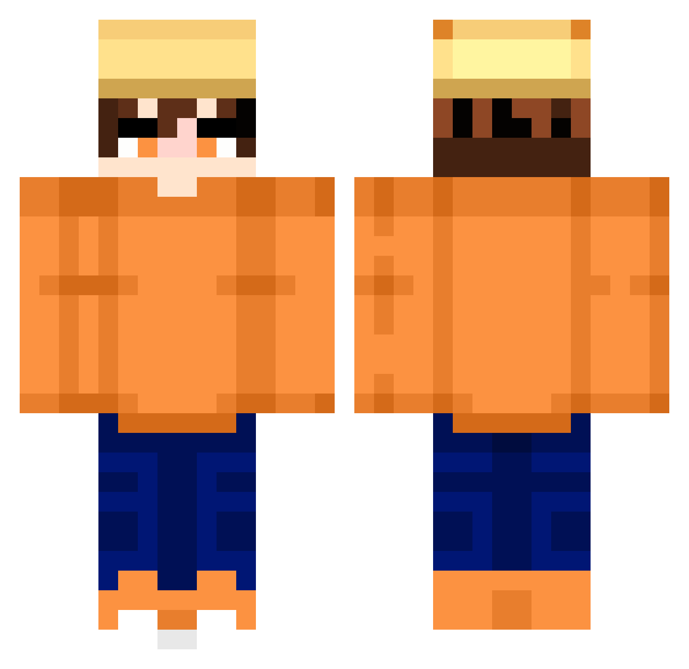 Tsukuhime Minecraft skin, front and back view
