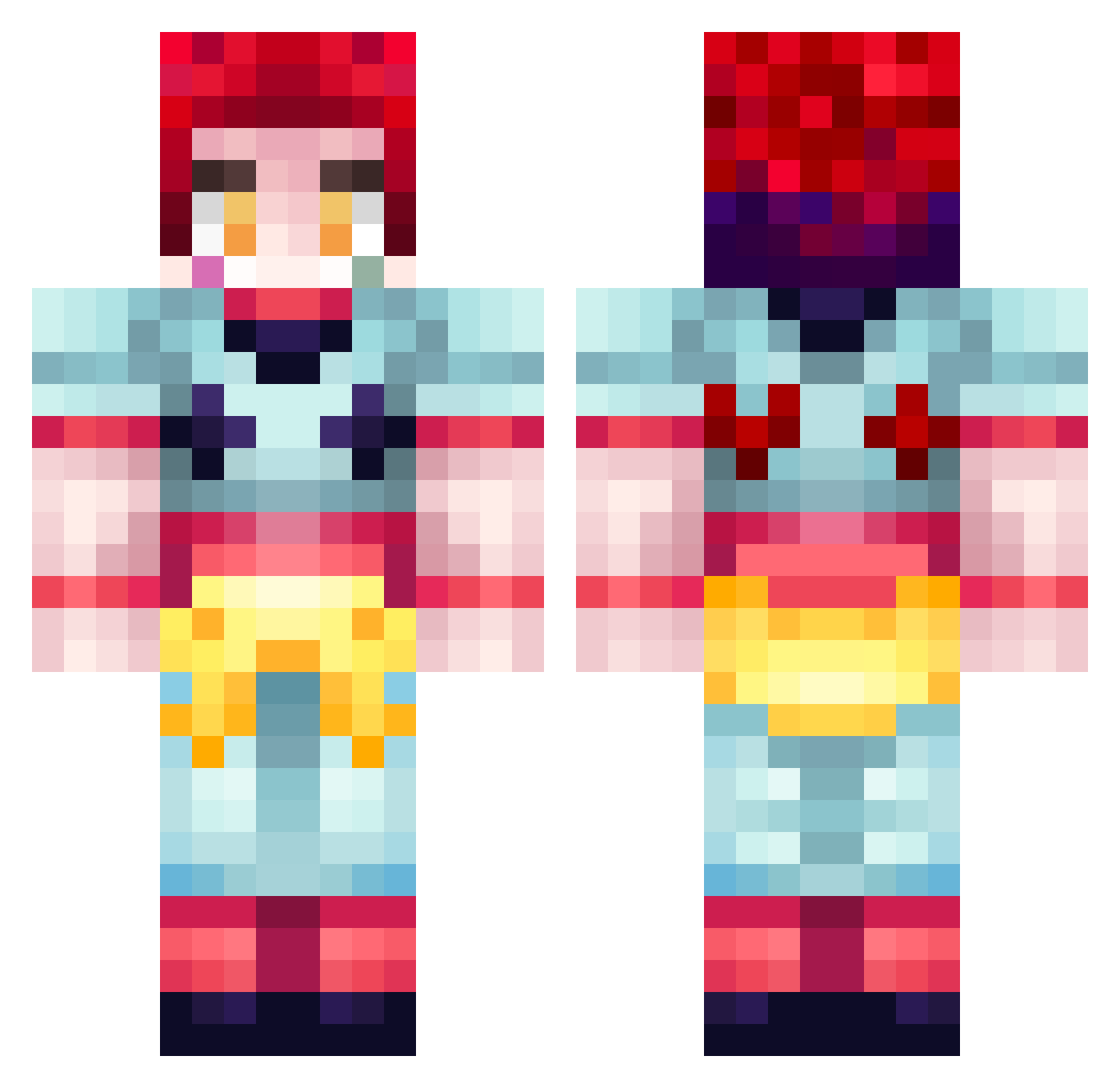 Rapidoo_ Minecraft skin, front and back view
