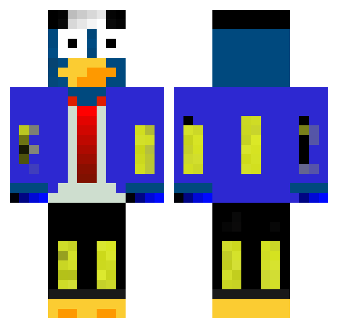 Achraf_SL Minecraft skin, front and back view
