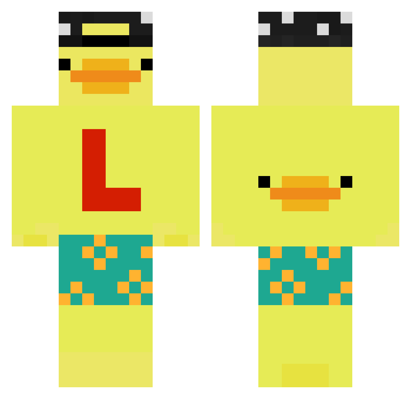 damienminecraft Minecraft skin, front and back view