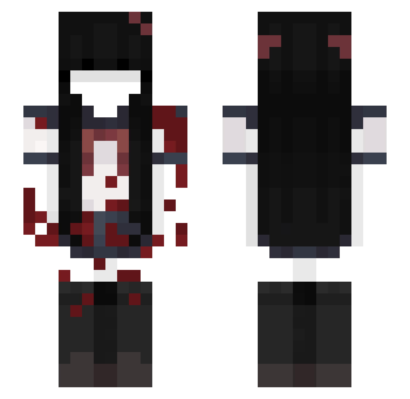 Satozero01 Minecraft skin, front and back view