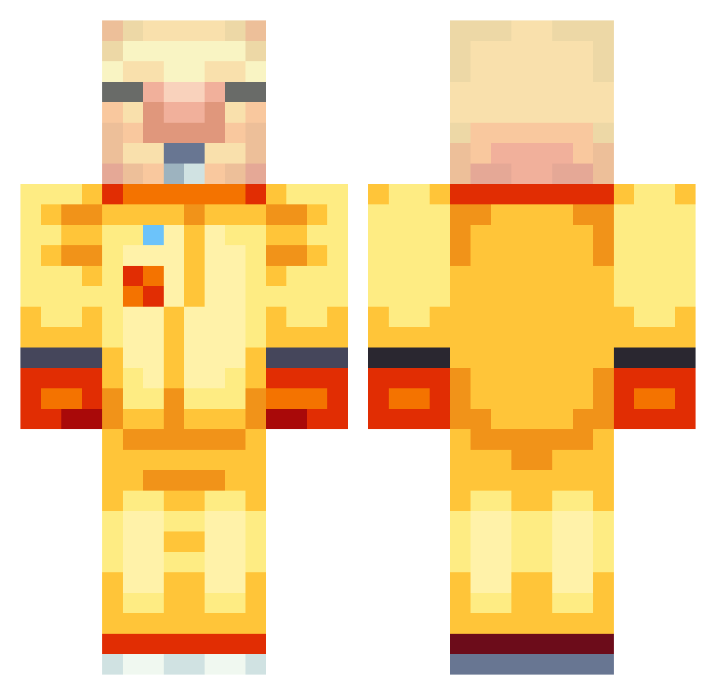 Georgethedude Minecraft skin, front and back view