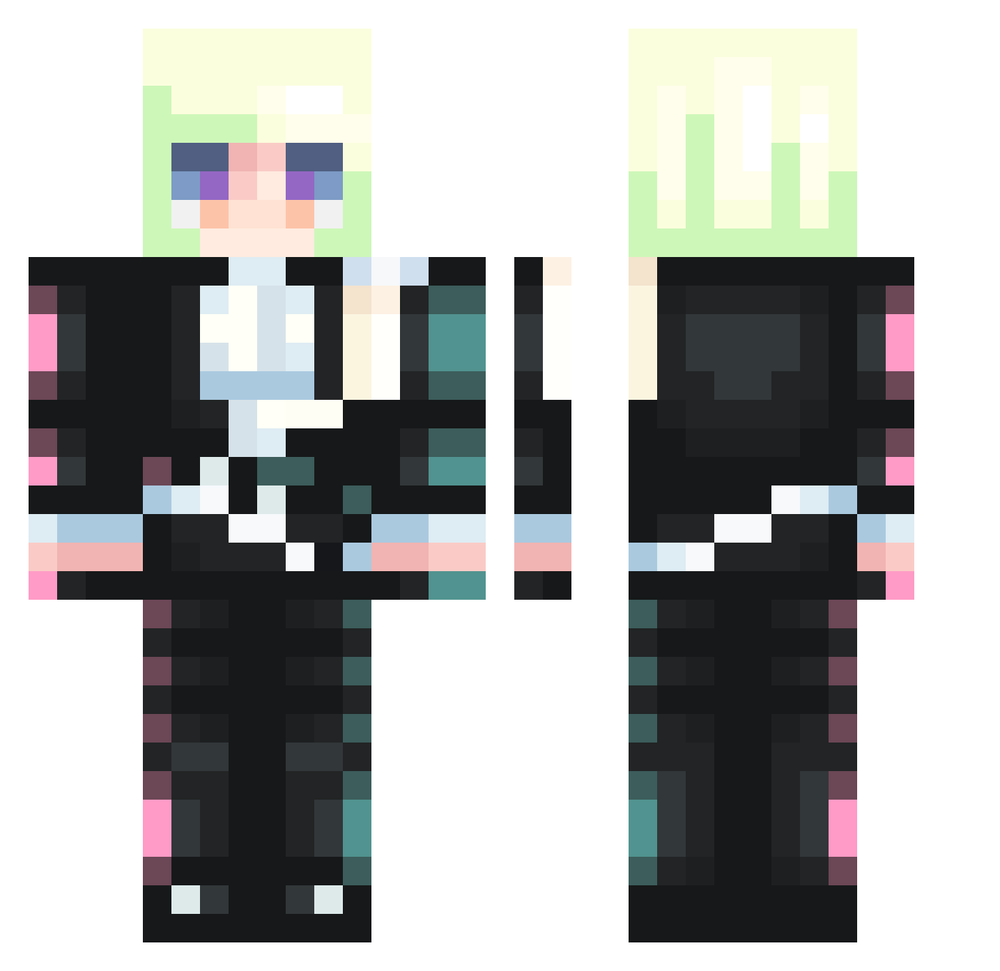 Angel_Eden Minecraft skin, front and back view
