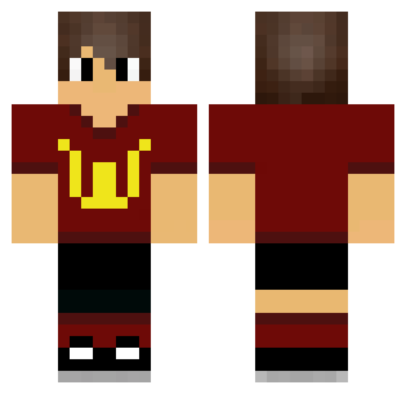 Prafful_Op Minecraft skin, front and back view