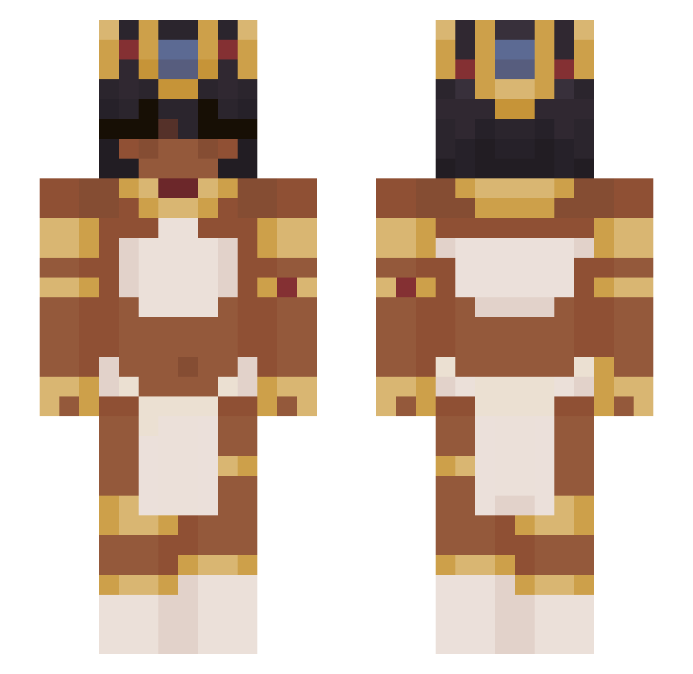 chandeliia Minecraft skin, front and back view