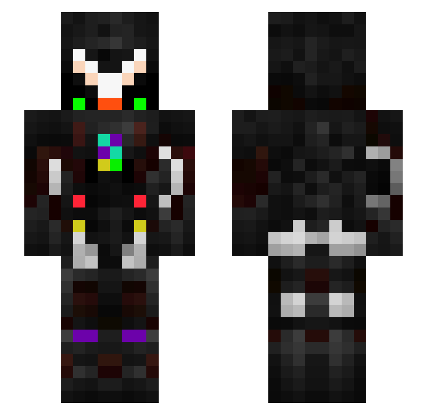ethanmarv3l Minecraft skin, front and back view