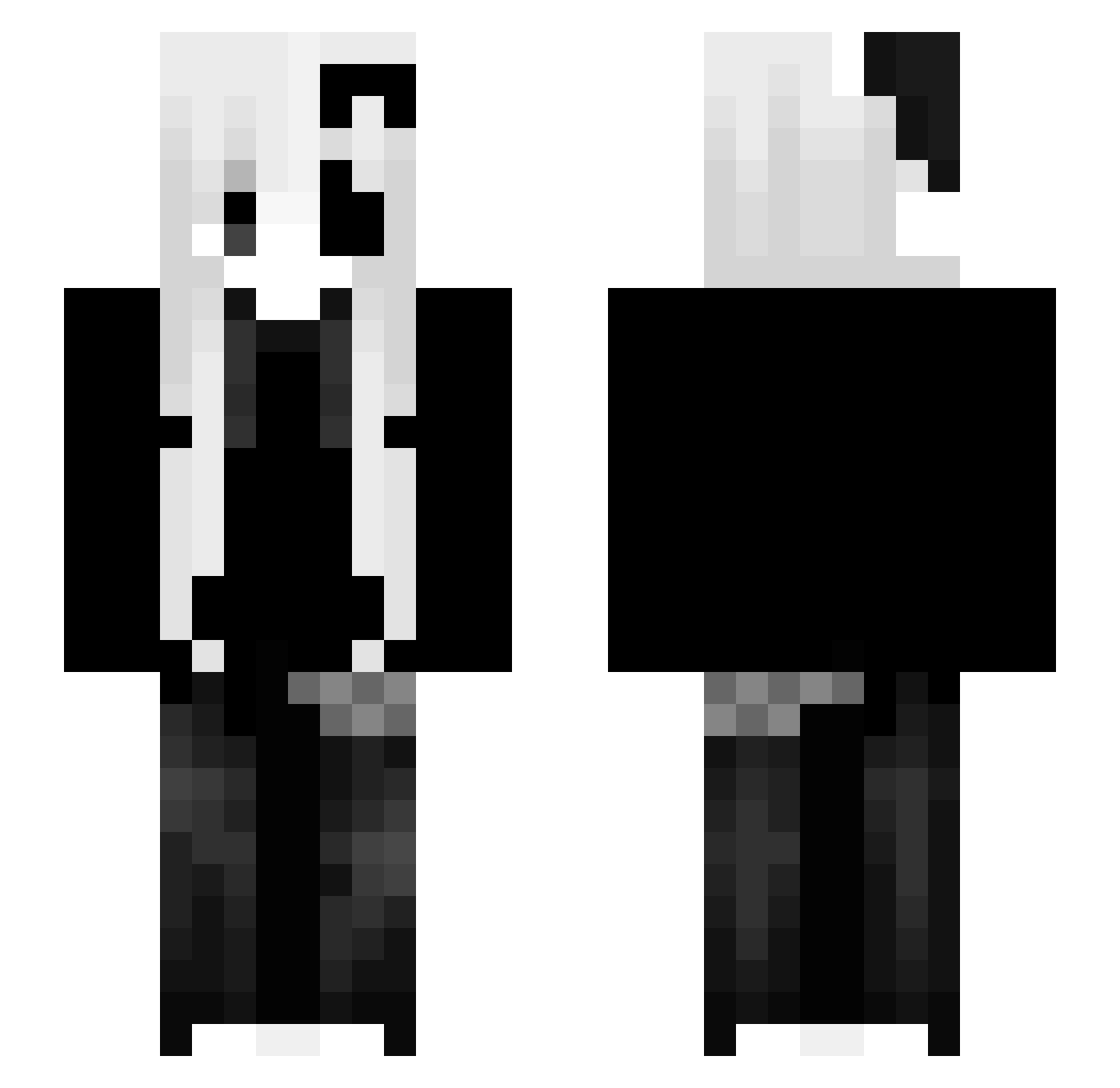 true_korean Minecraft skin, front and back view