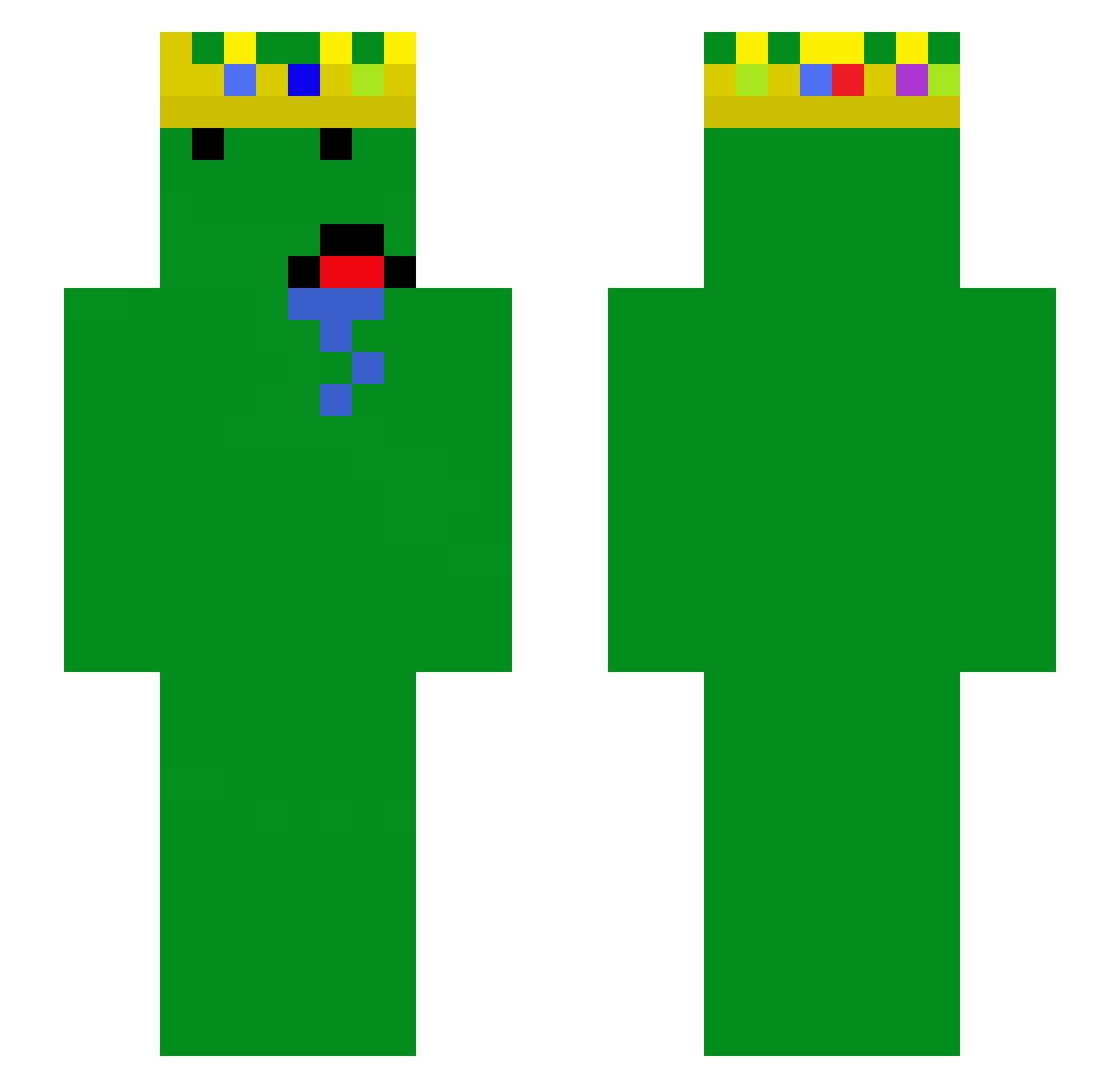 Slientpf_ Minecraft skin, front and back view