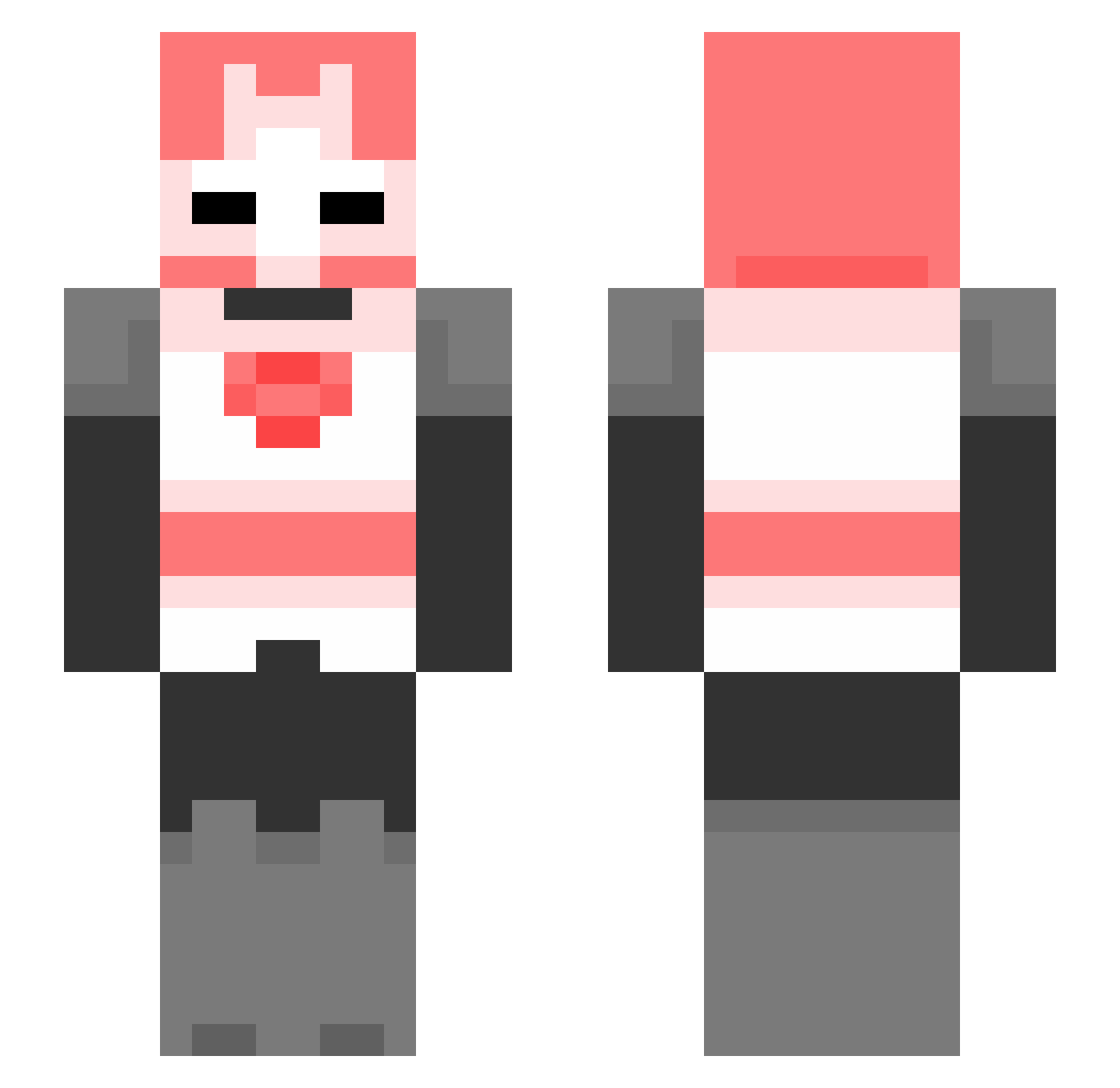 simbha01 Minecraft skin, front and back view