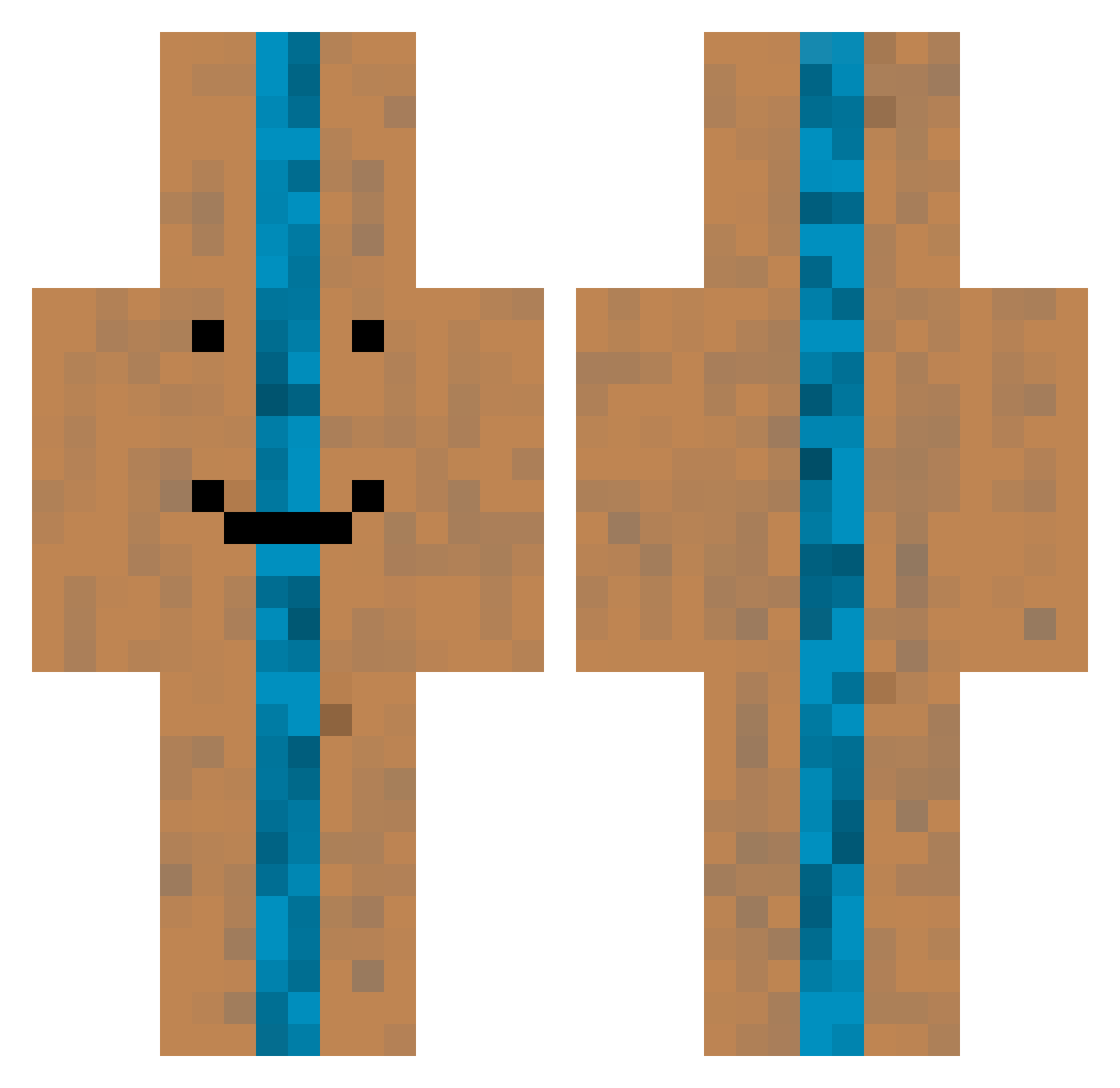 Snollygostr Minecraft skin, front and back view