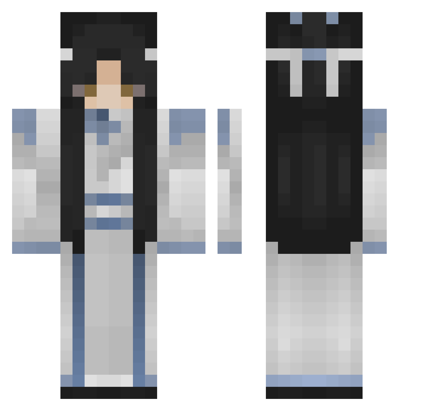 DemonMilkDaddy Minecraft skin, front and back view