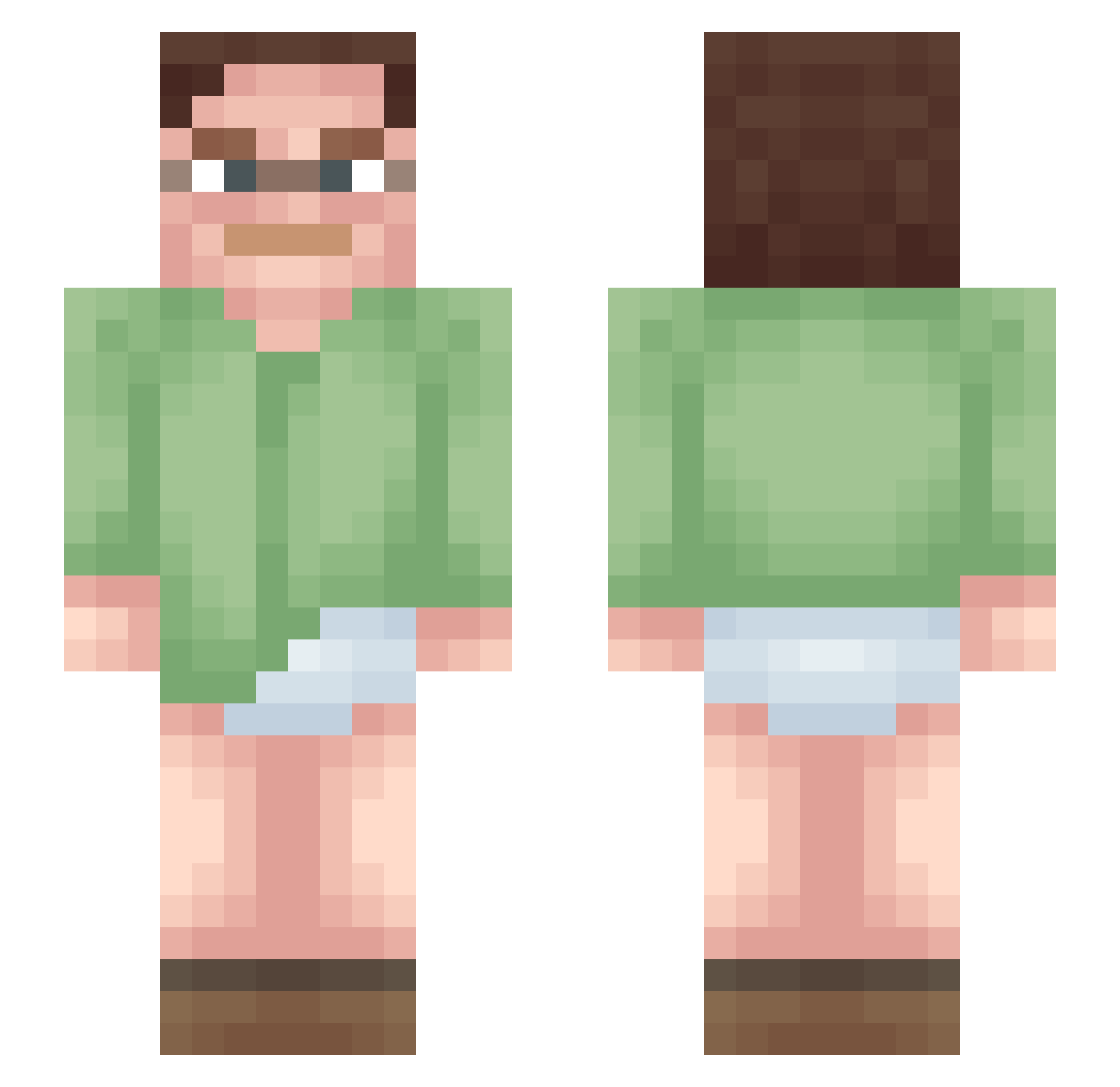 Arexxx_ Minecraft skin, front and back view