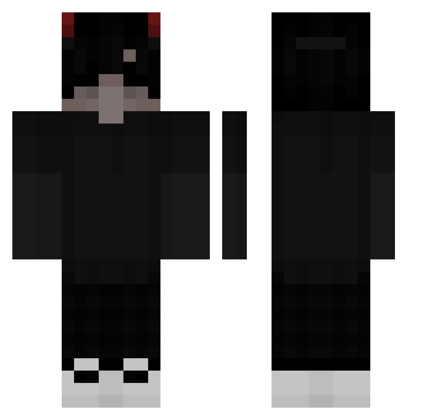 x7kl4 Minecraft skin, front and back view