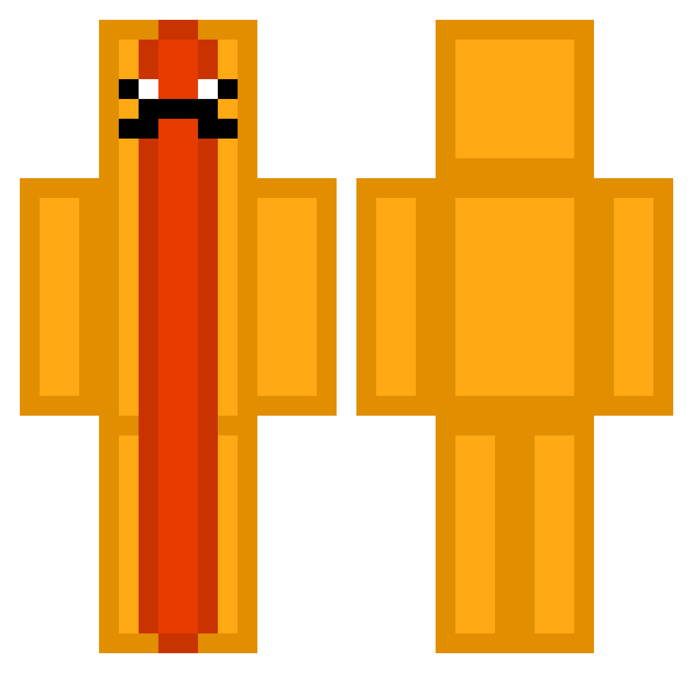 iTz_JustDom Minecraft skin, front and back view