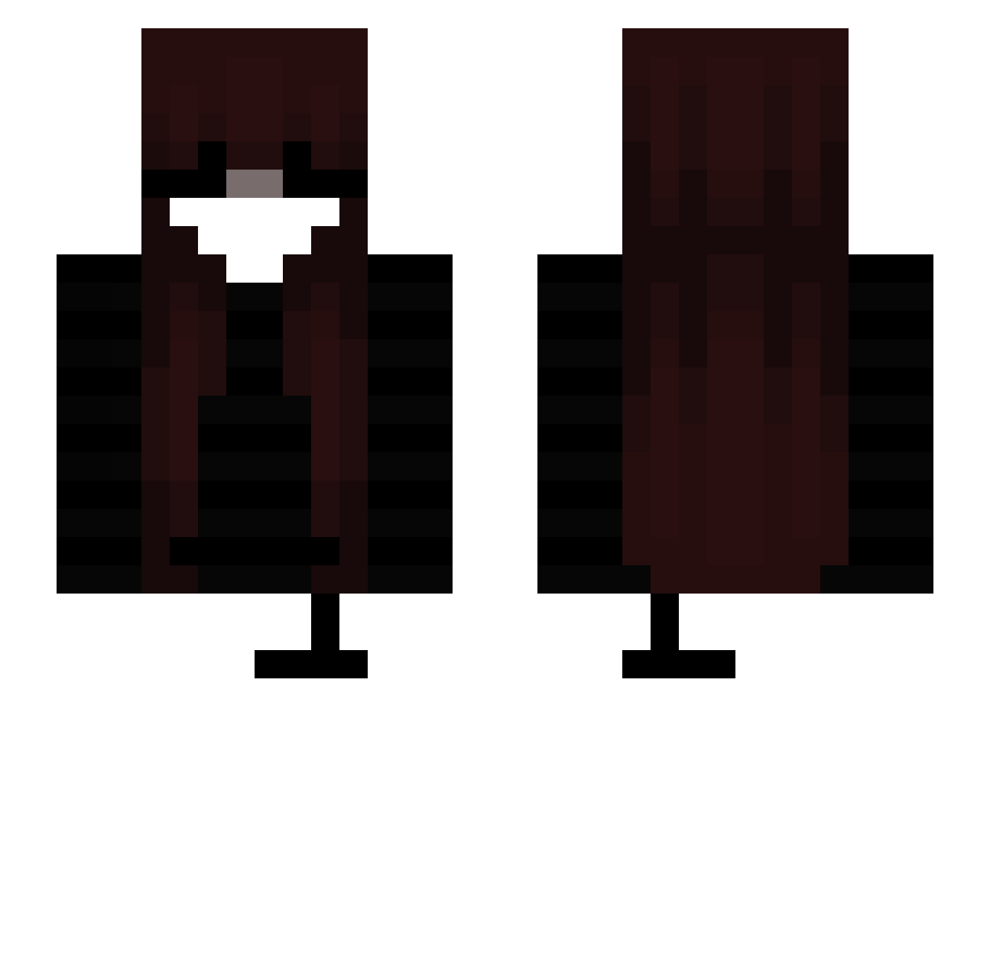 OtterMilo Minecraft skin, front and back view