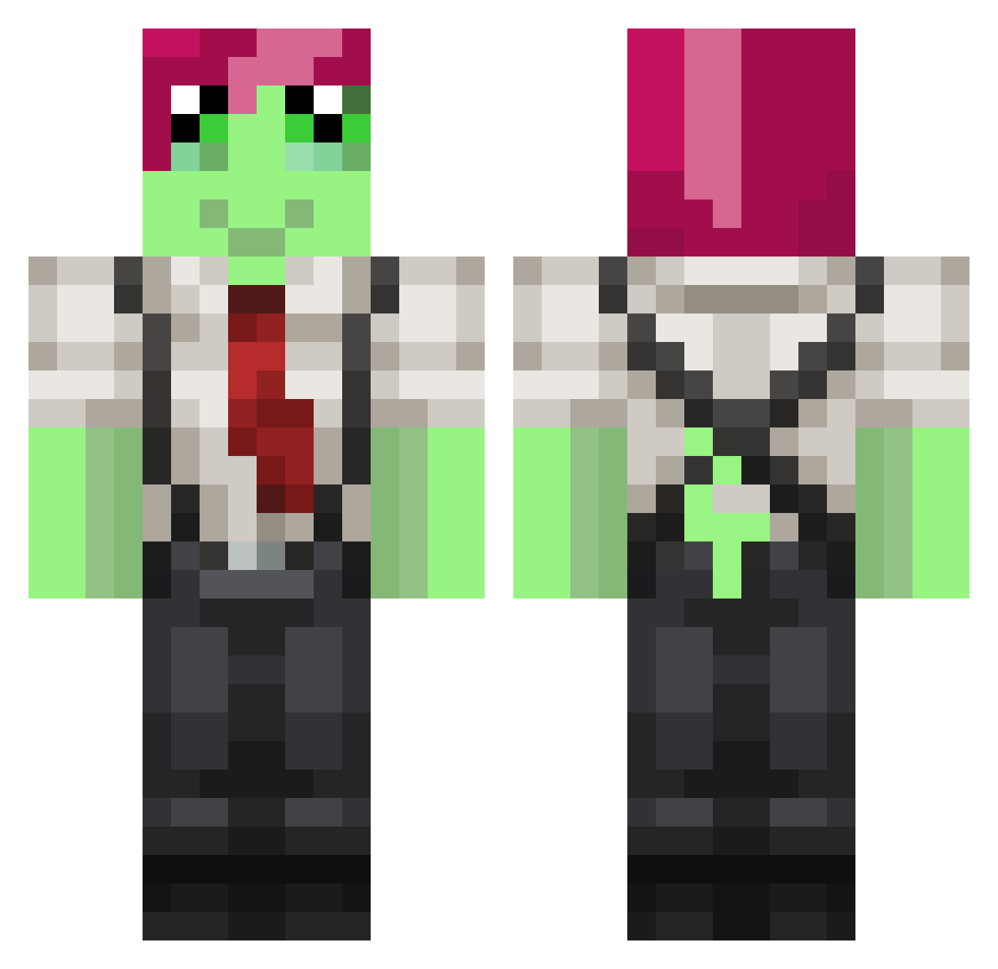 Bakogui Minecraft skin, front and back view