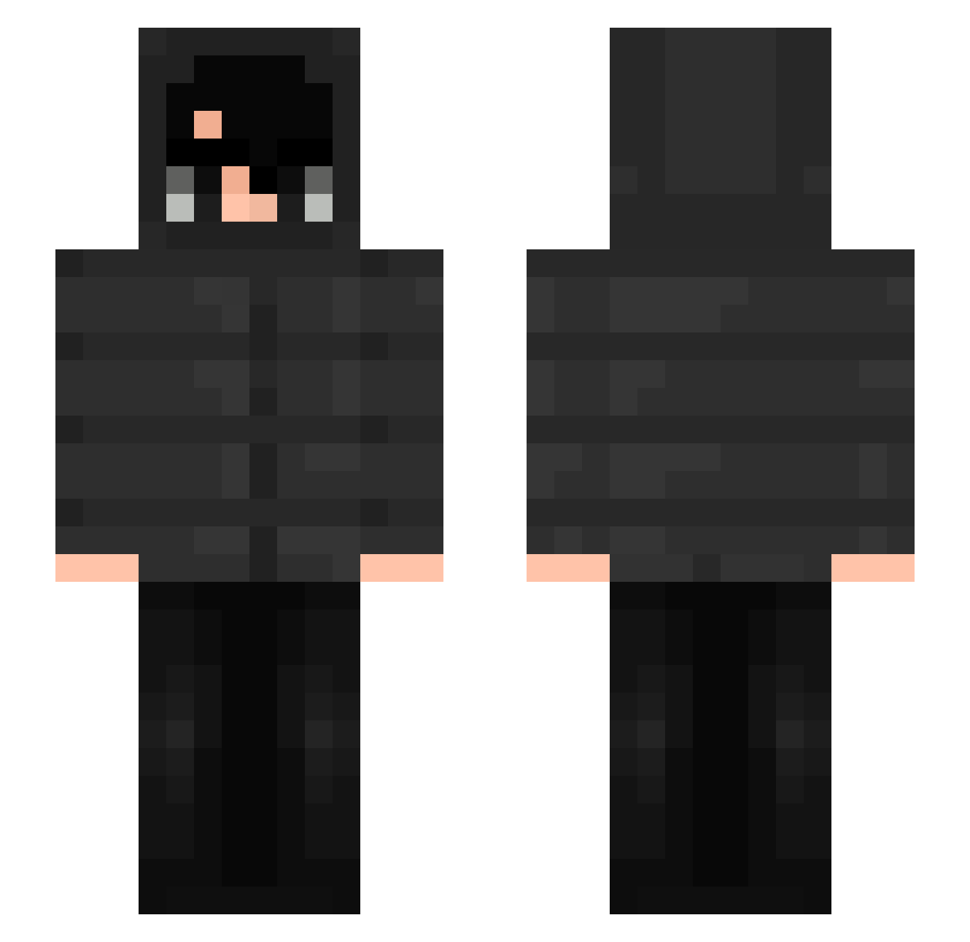 mateonewells Minecraft skin, front and back view