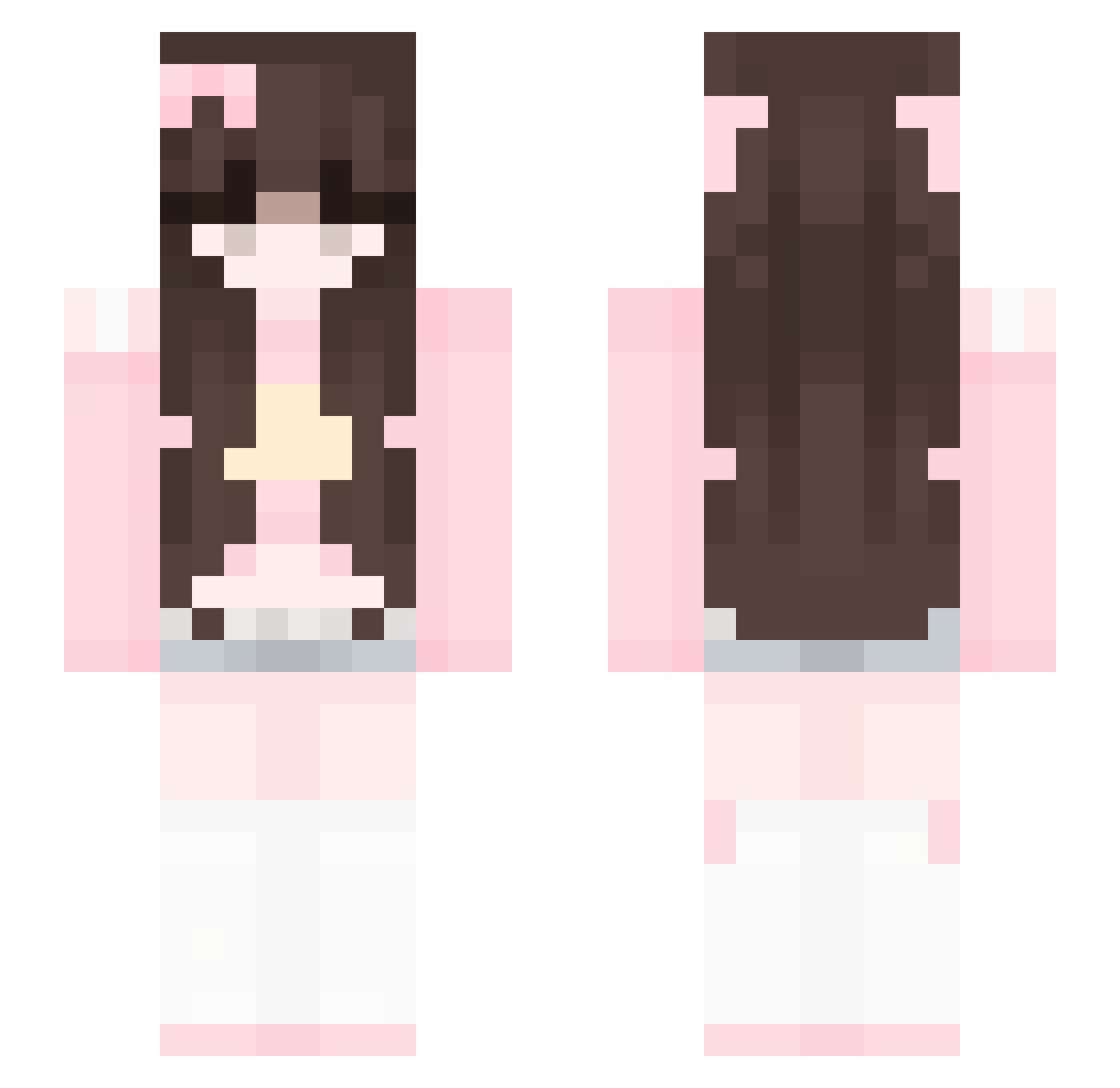 TobsT Minecraft skin, front and back view