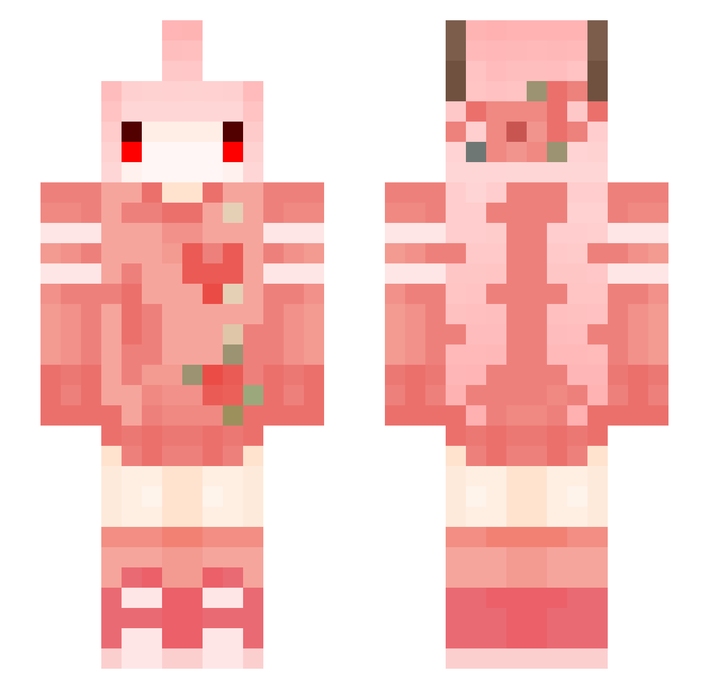 CoLate0w0 Minecraft skin, front and back view