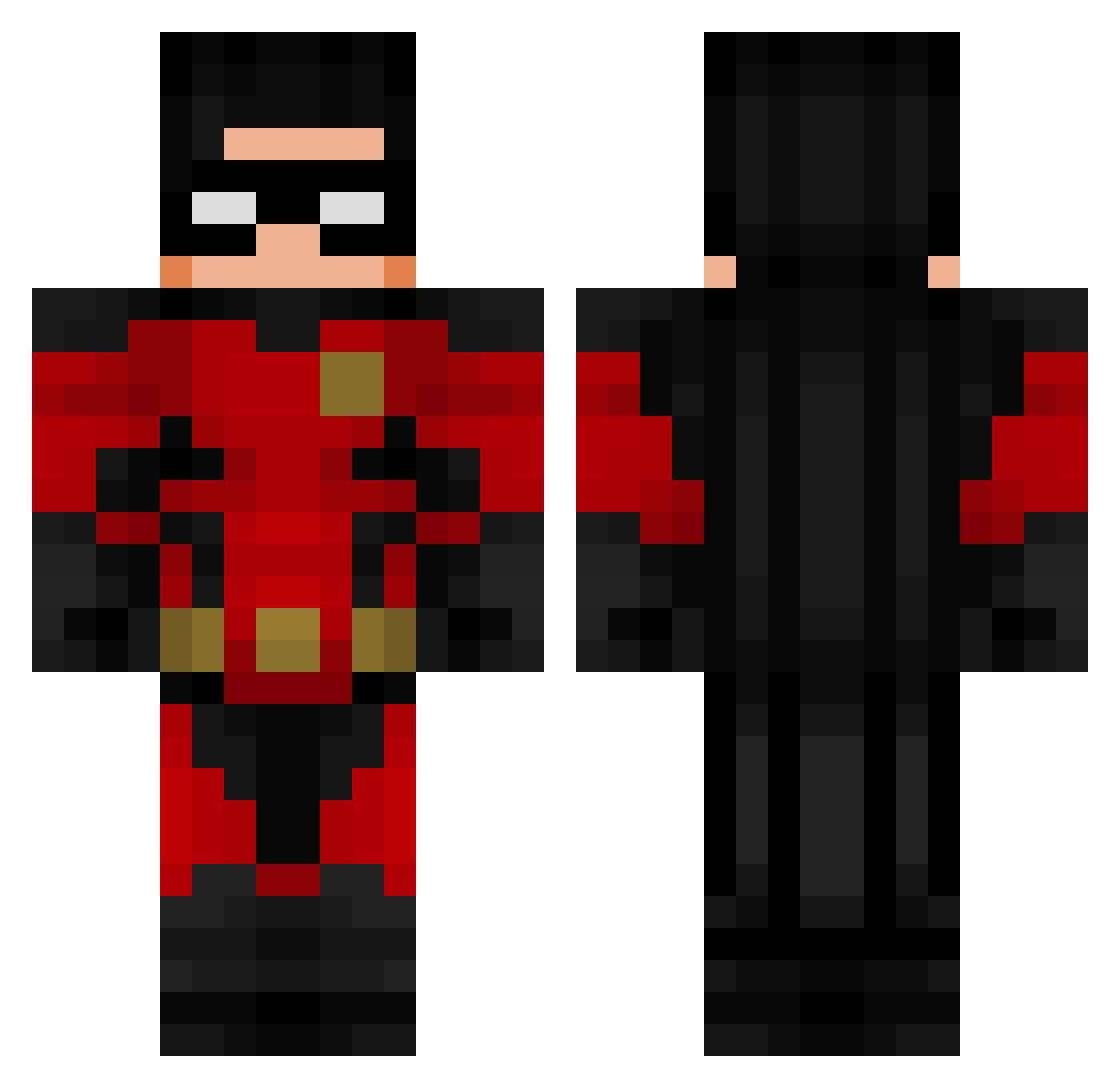 Fryska Minecraft skin, front and back view