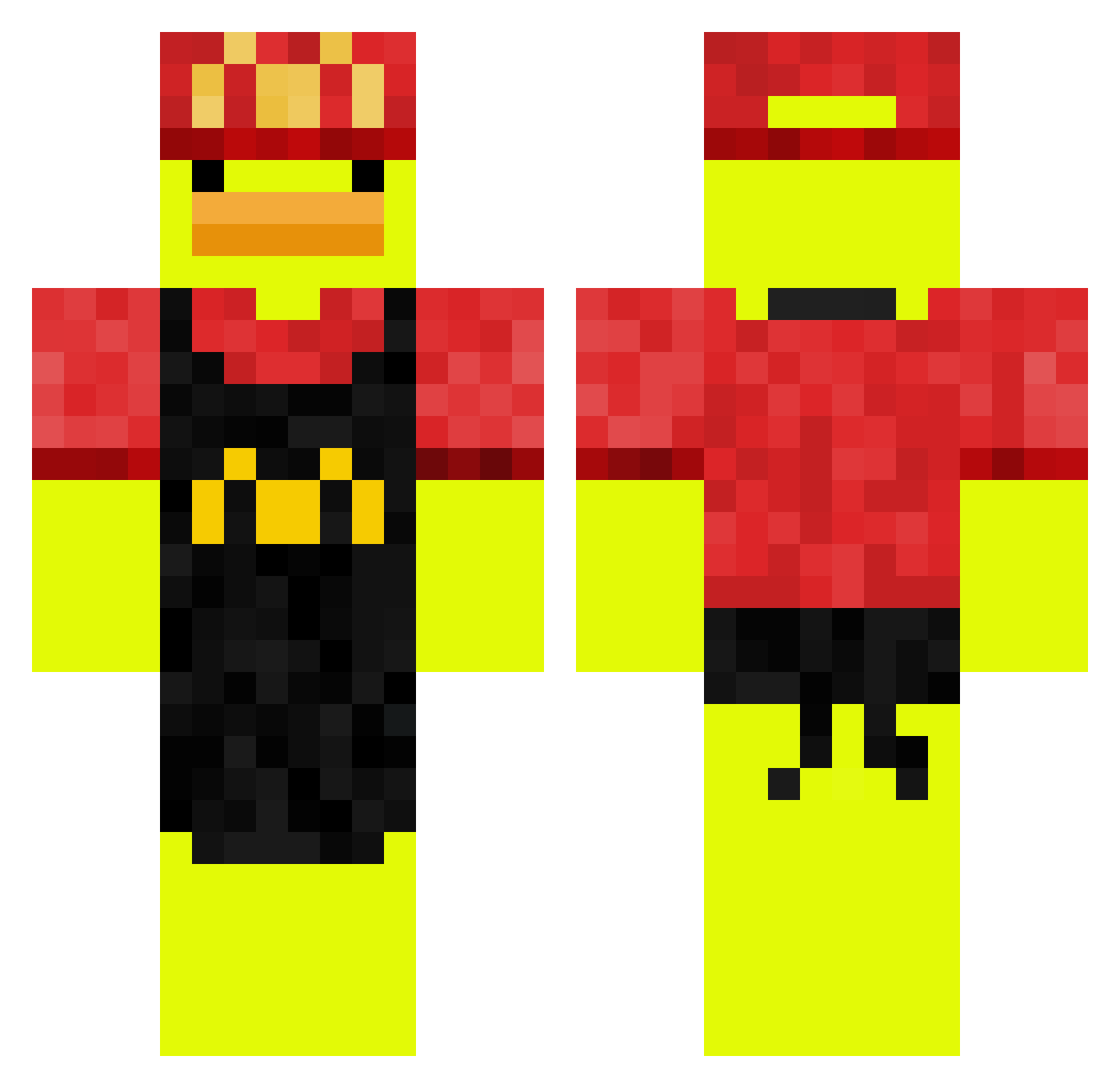 TimeWarp2438 Minecraft skin, front and back view