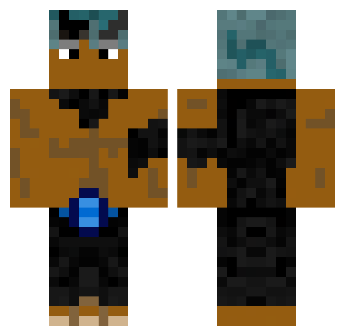 Kashuti Minecraft skin, front and back view