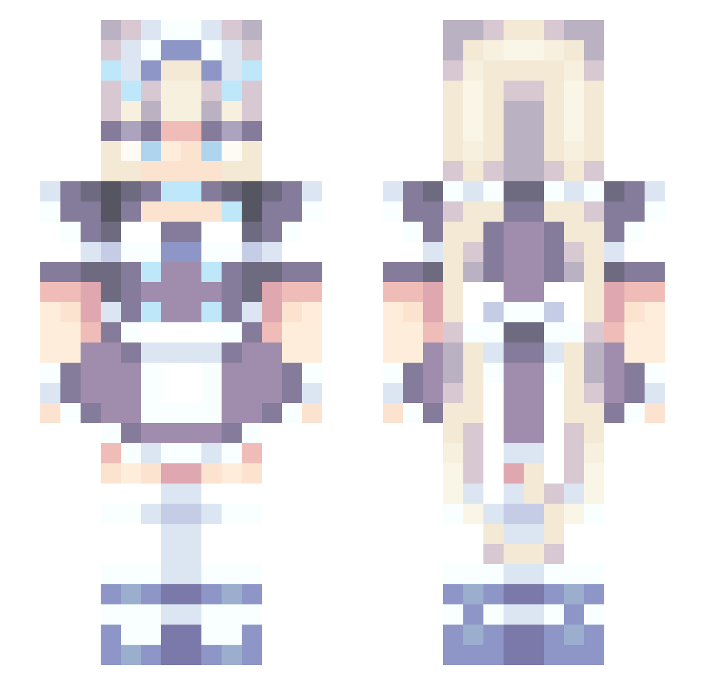 Lithium_Steel Minecraft skin, front and back view