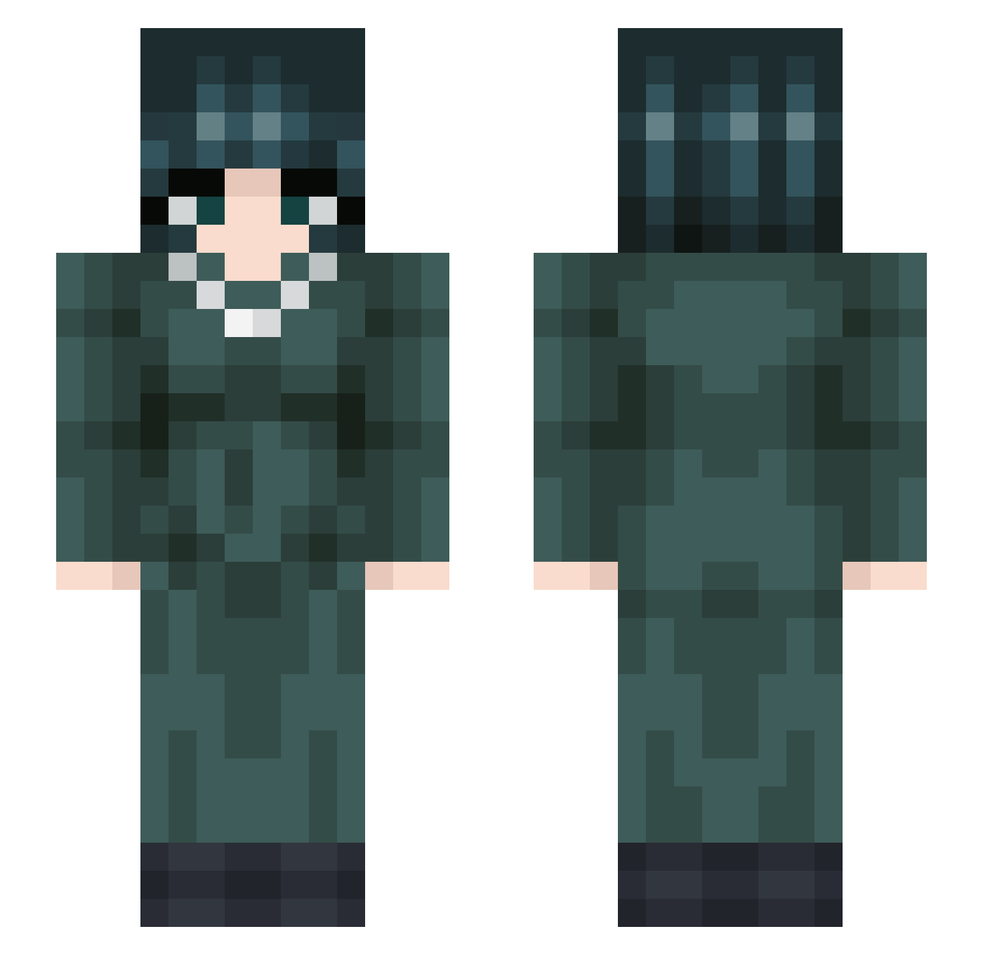 totesObst Minecraft skin, front and back view