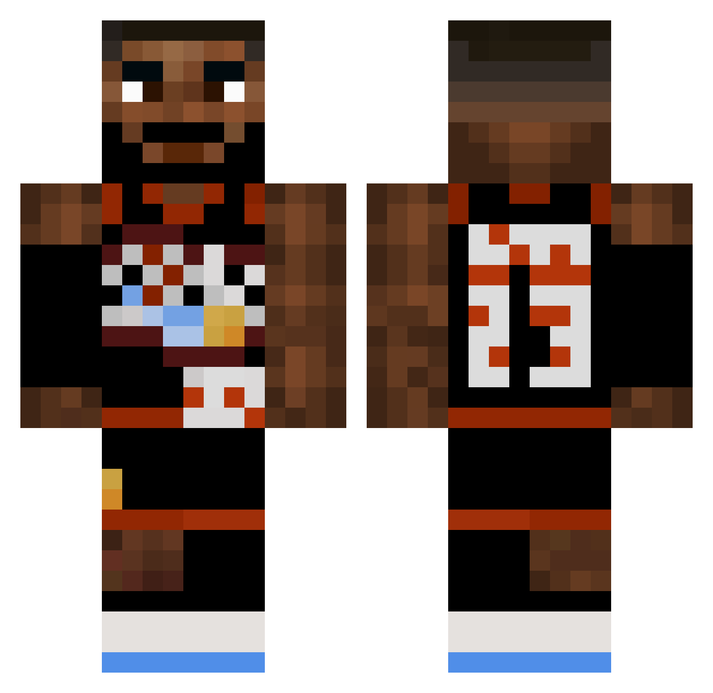 RandomDude80 Minecraft skin, front and back view